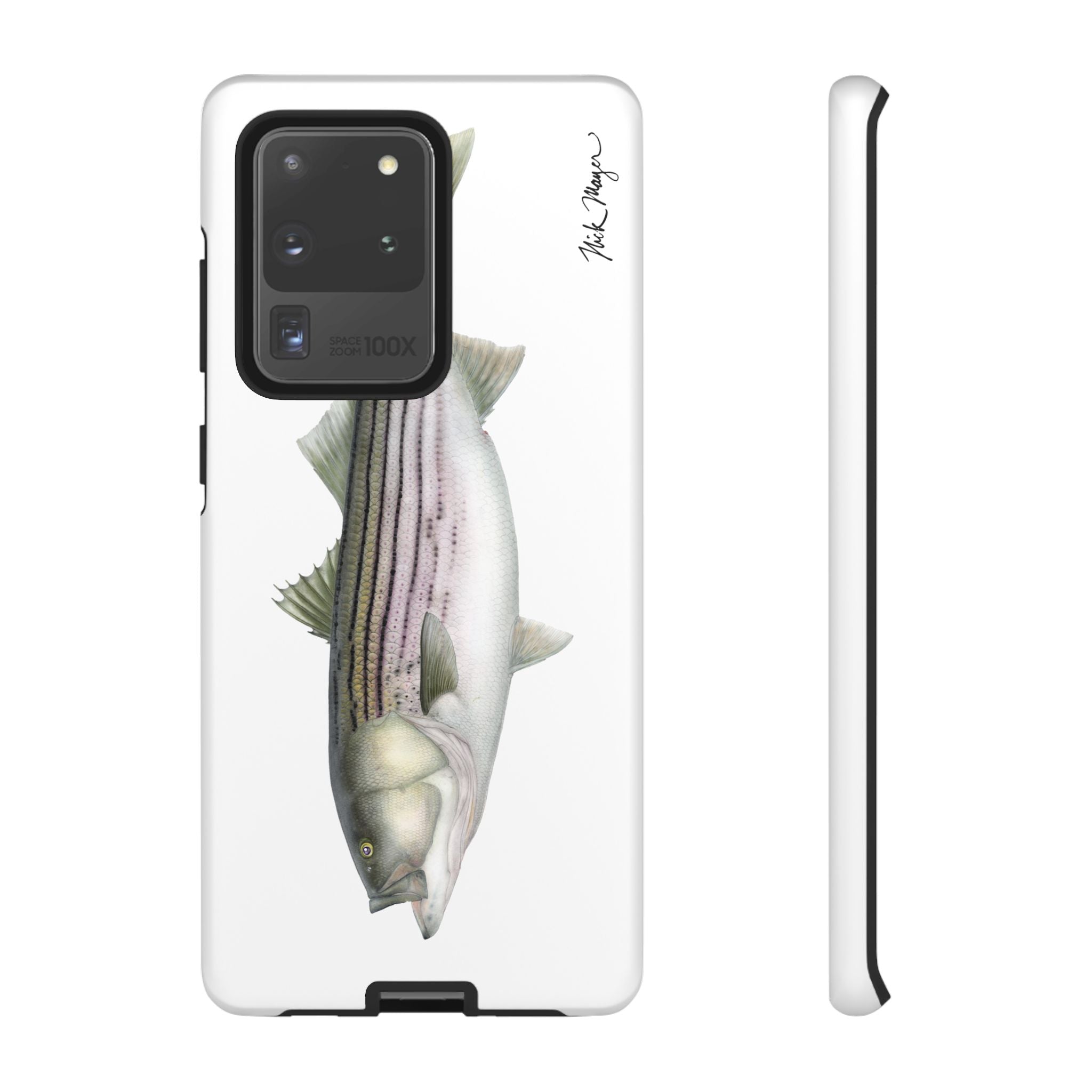 30 lb Striper White Phone Case (Samsung) Printify