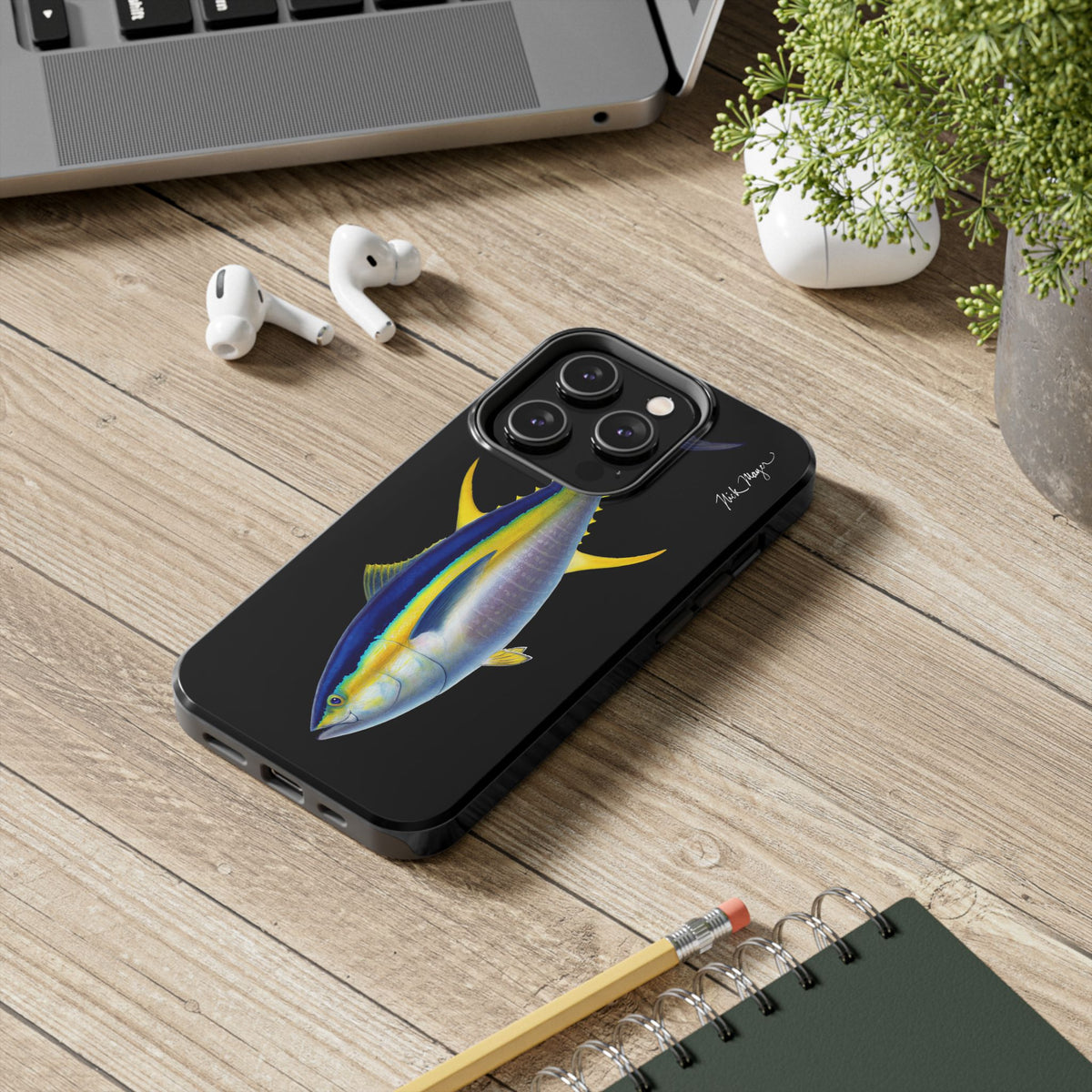 Yellowfin Tuna Black Phone Case (iPhone) Printify