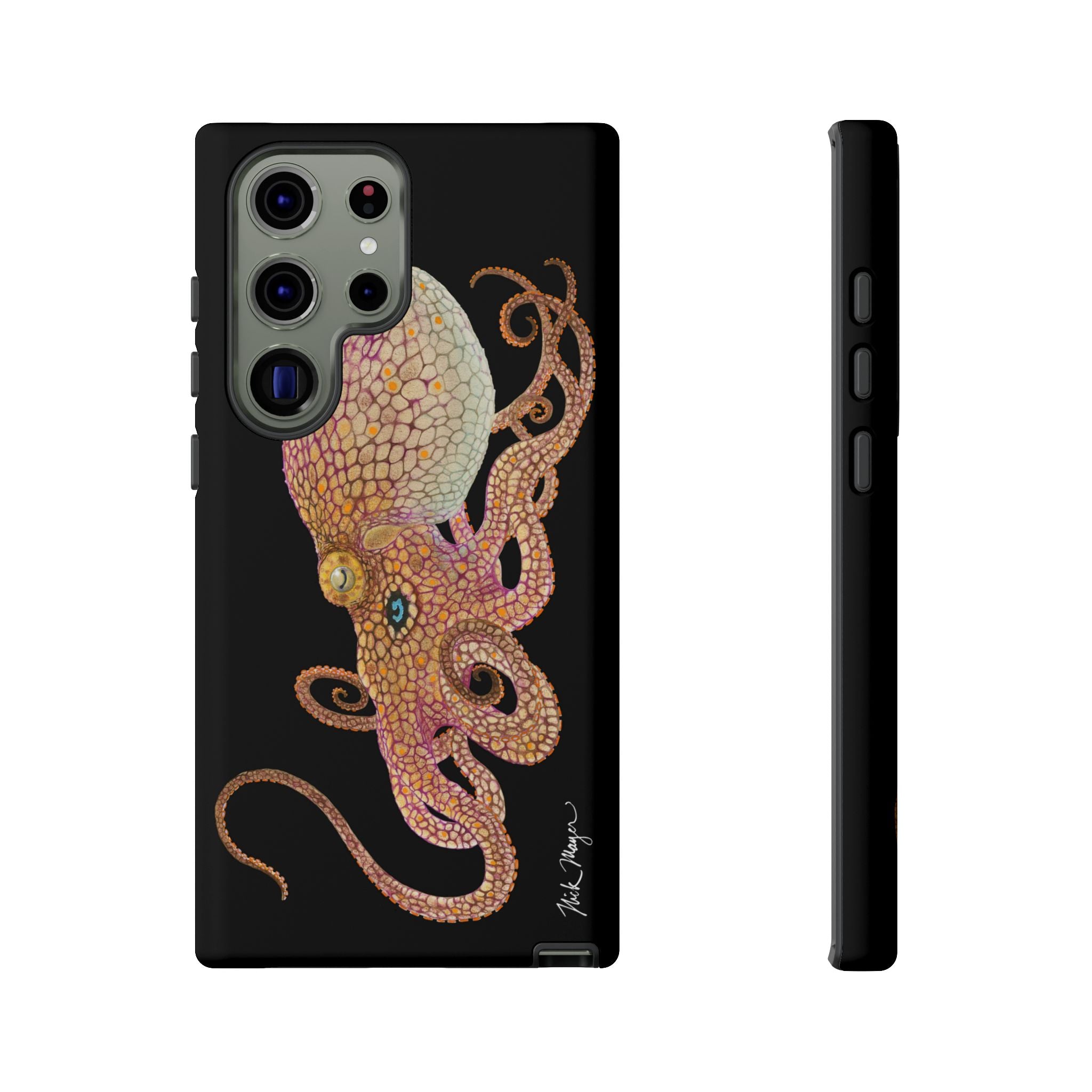 Two Spot Octopus Black Phone Case (Samsung)