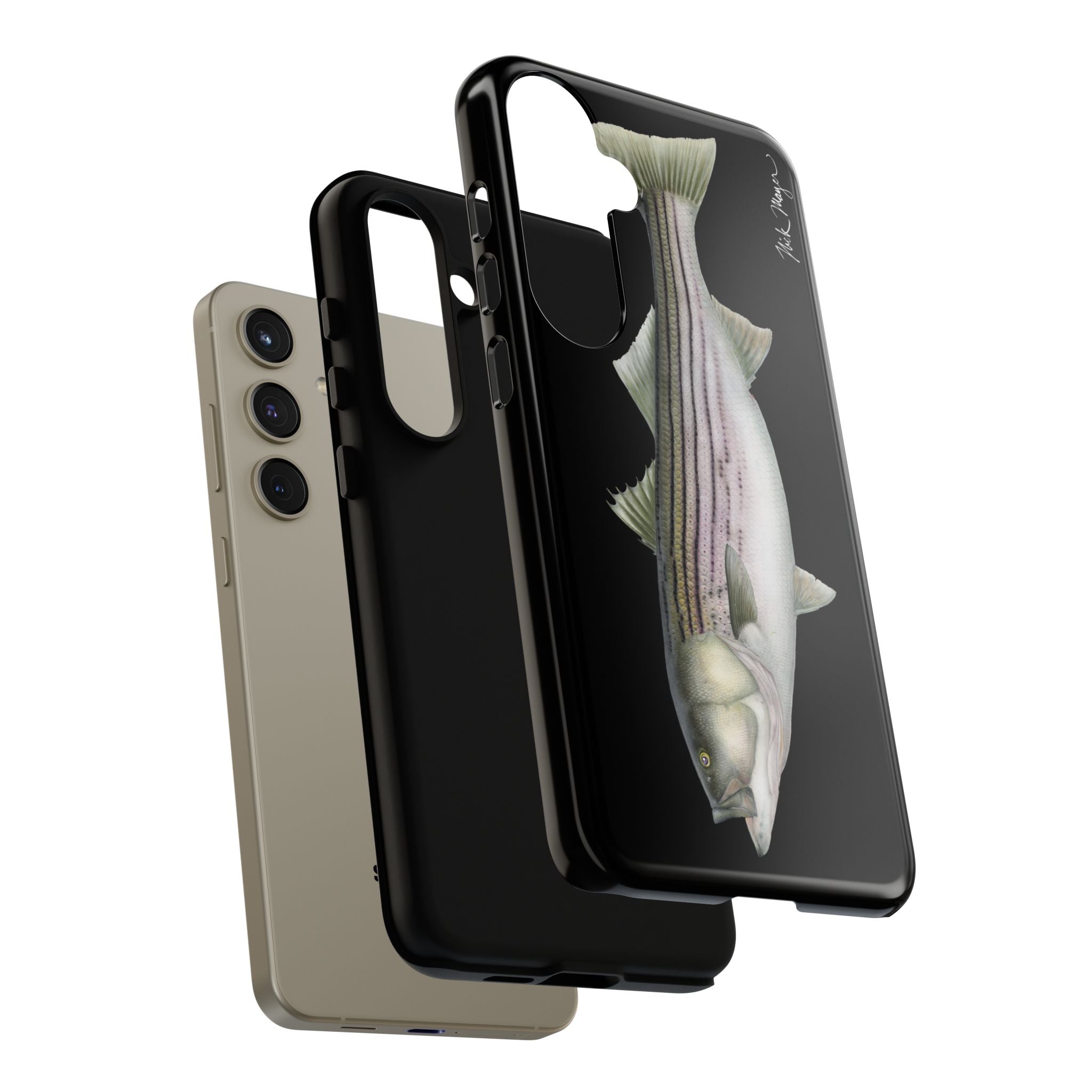 30 lb Striper Black Phone Case (Samsung) Printify