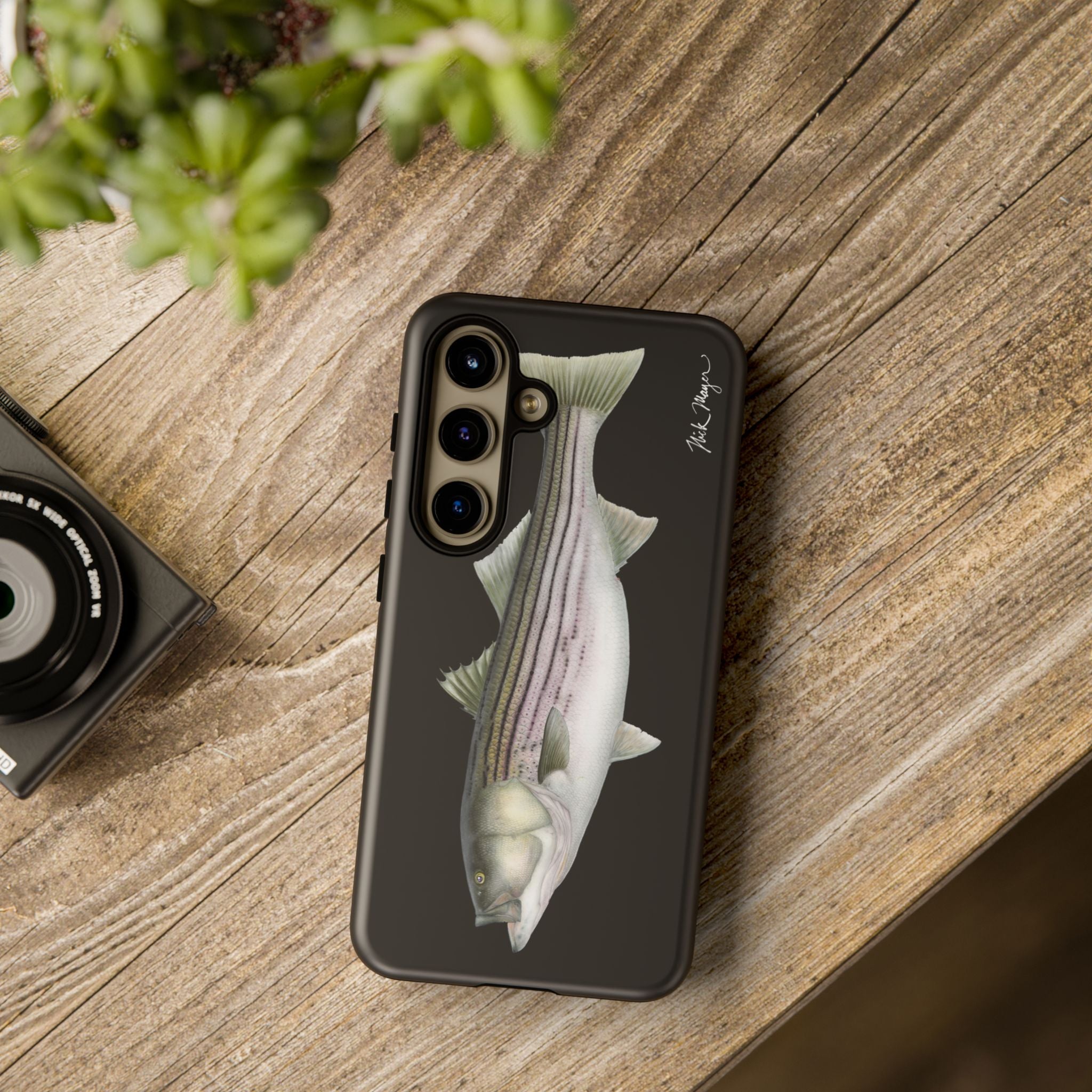30 lb Striper Black Phone Case (Samsung) Printify