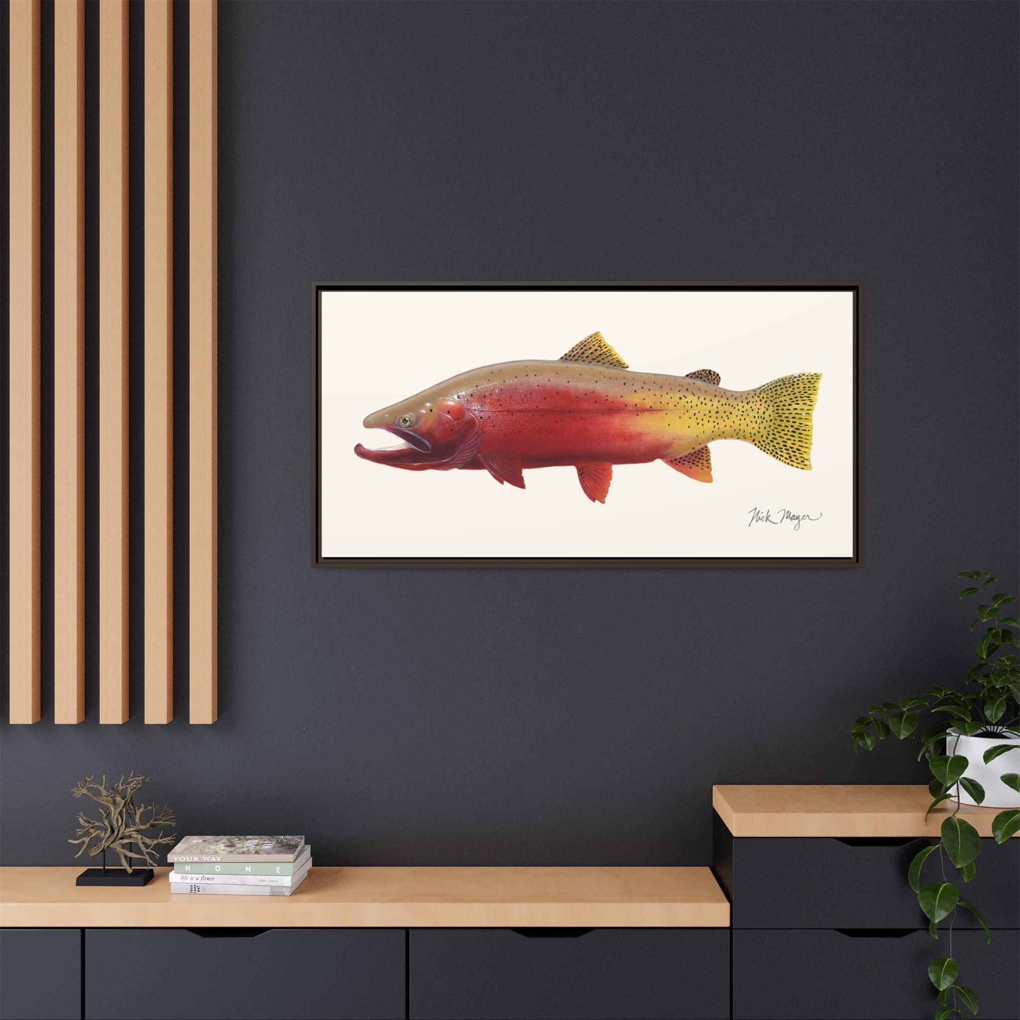 Cutthroat Trout II Framed Canvas Print Printify
