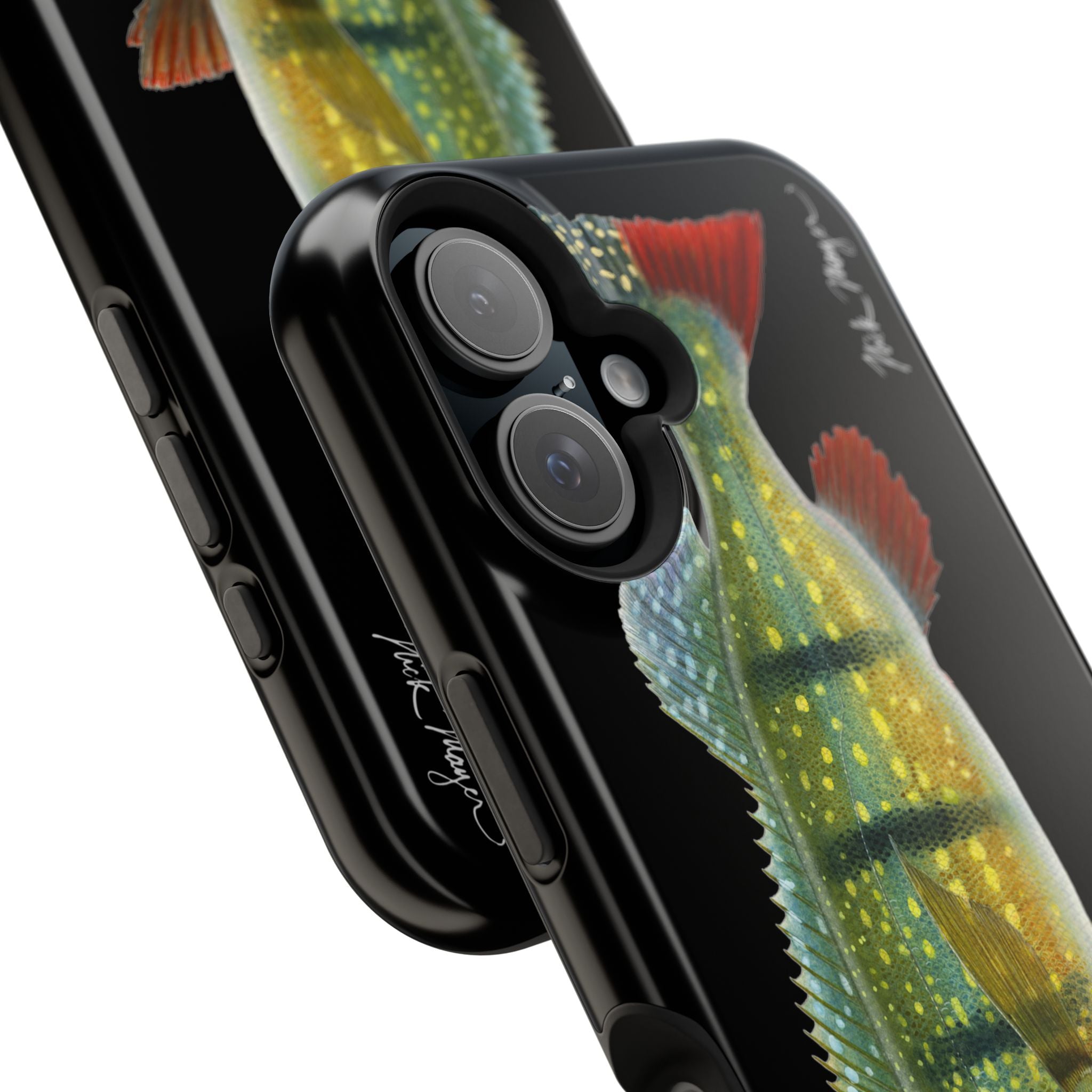 Peacock Bass MagSafe Black iPhone Case