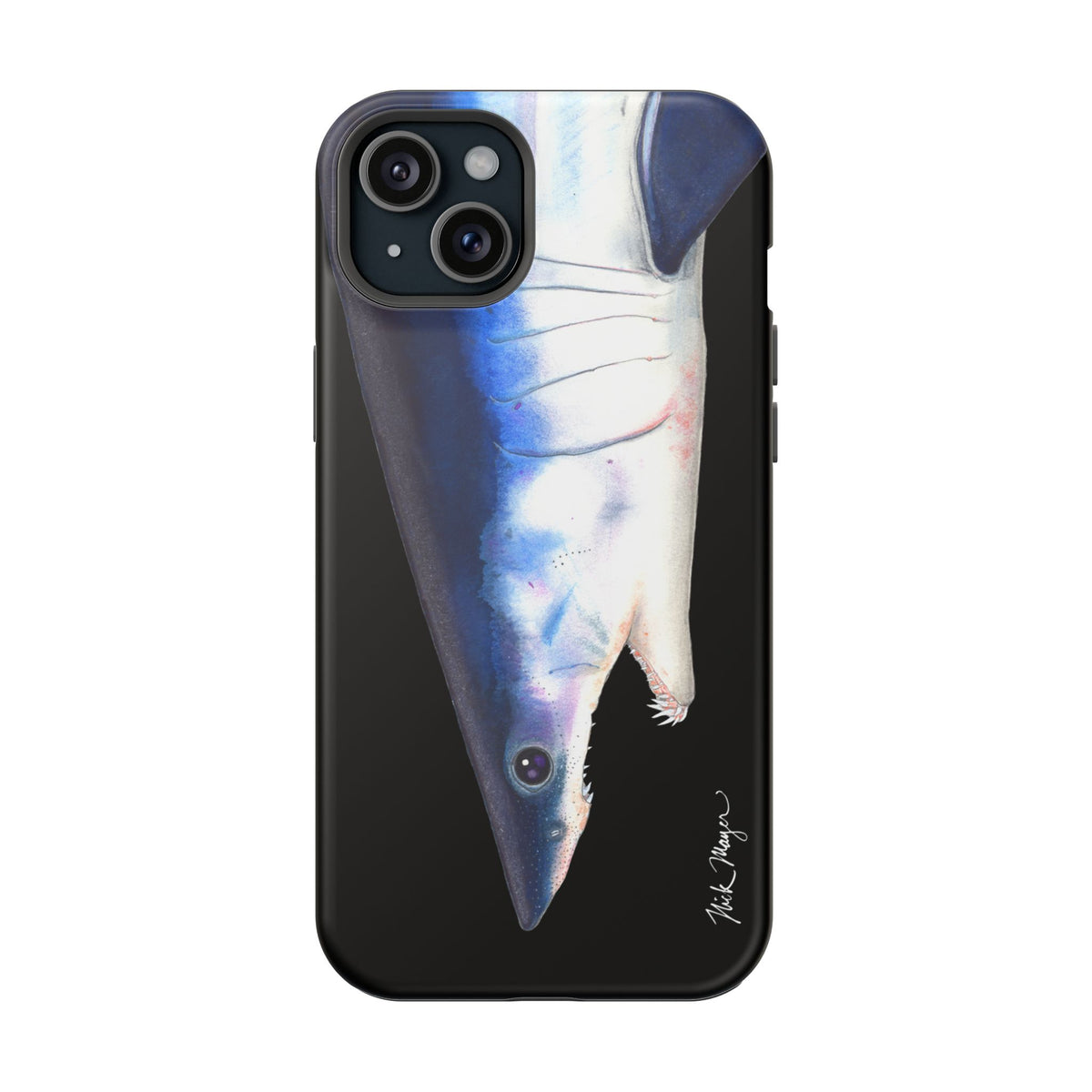 Mako Shark Face MagSafe Black iPhone Case Printify