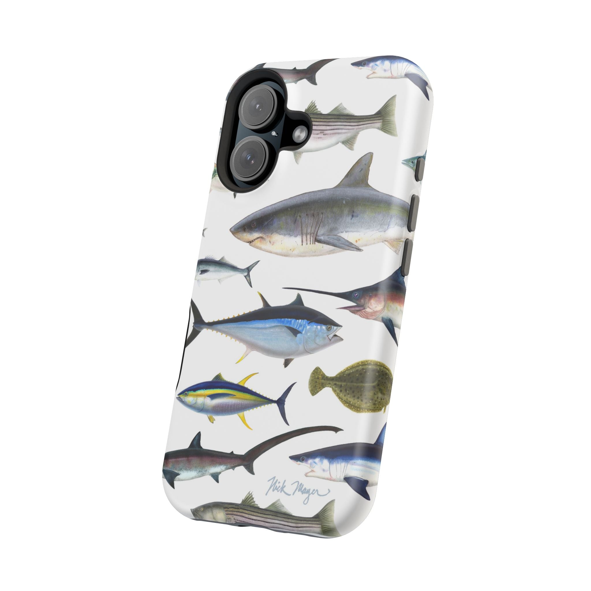 New England Fish White MagSafe iPhone Case
