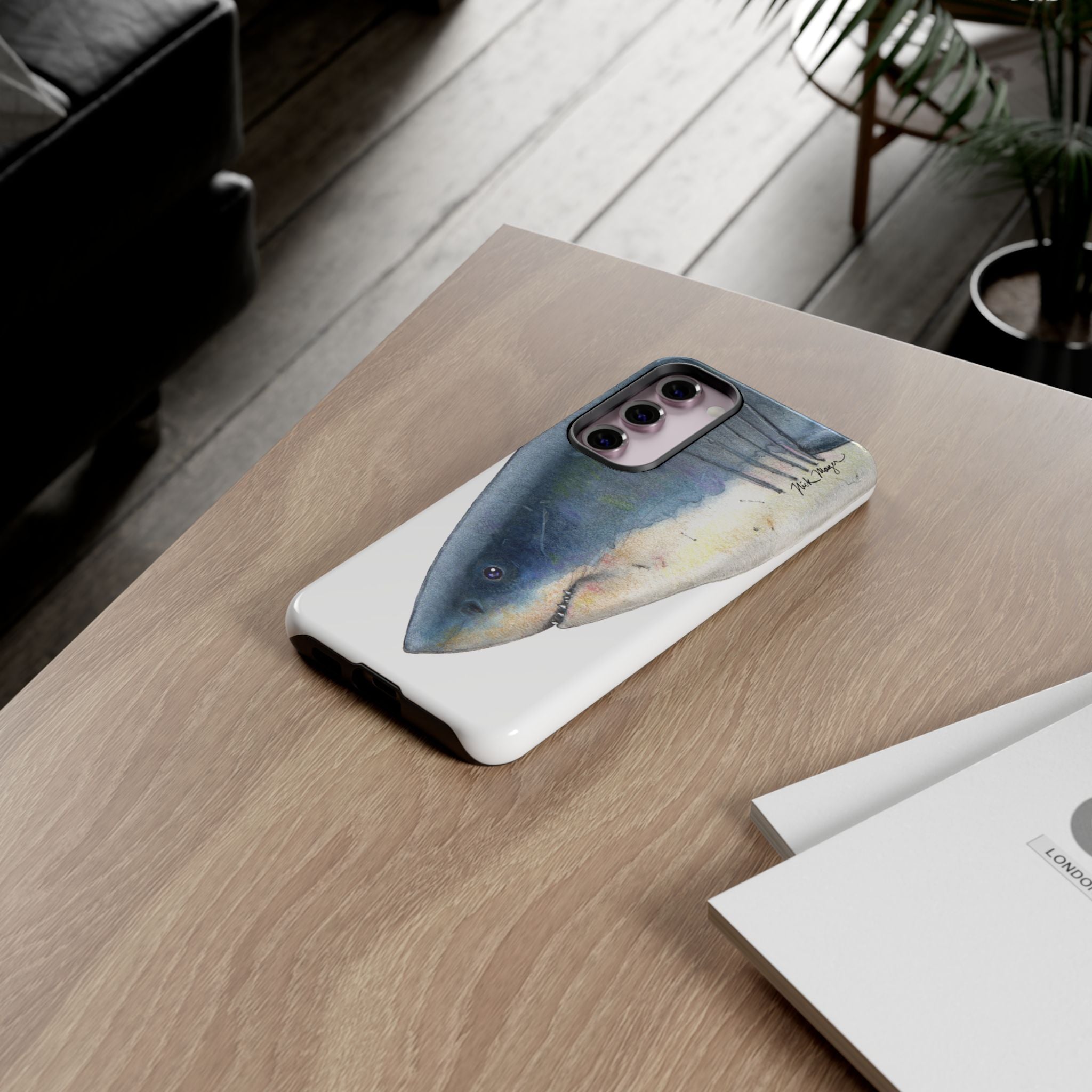 Great White Shark Face Phone Case (Samsung) Printify