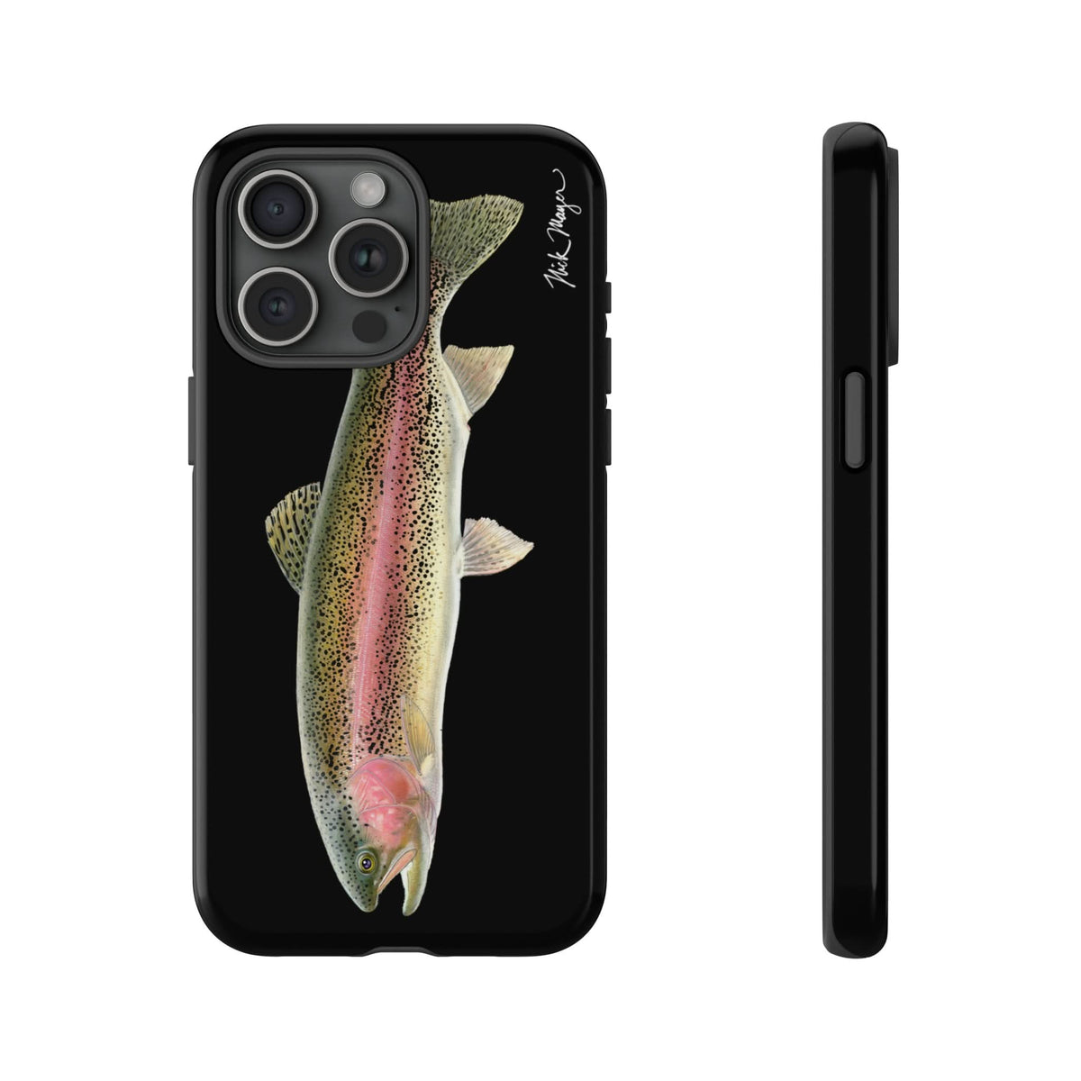 Rainbow Trout Black iPhone 15 Case