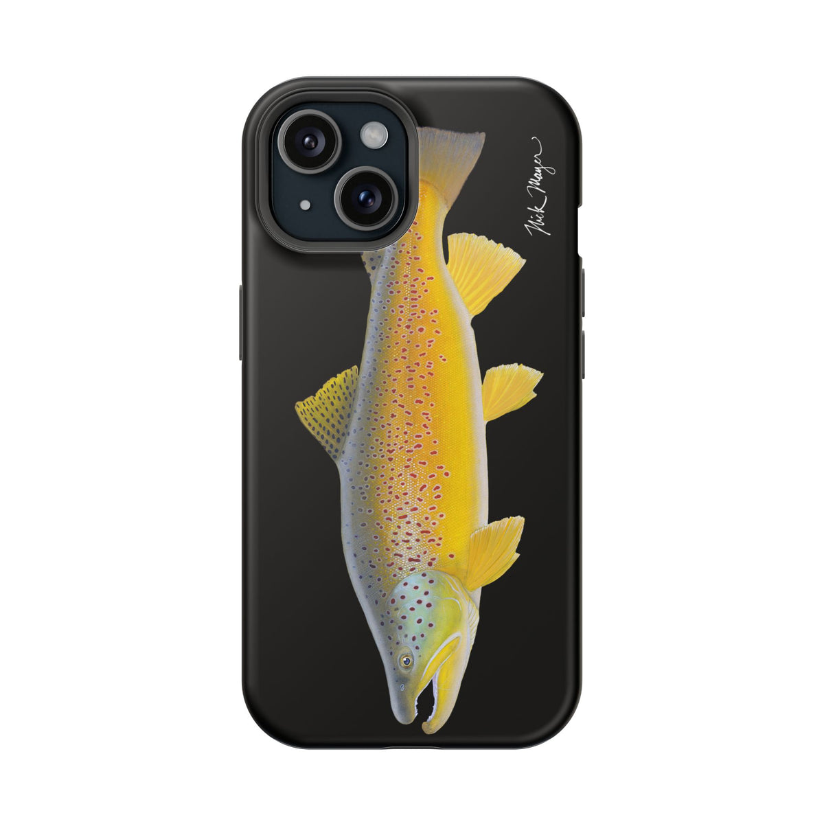 Brown Trout 3 Black MagSafe iPhone Case Printify