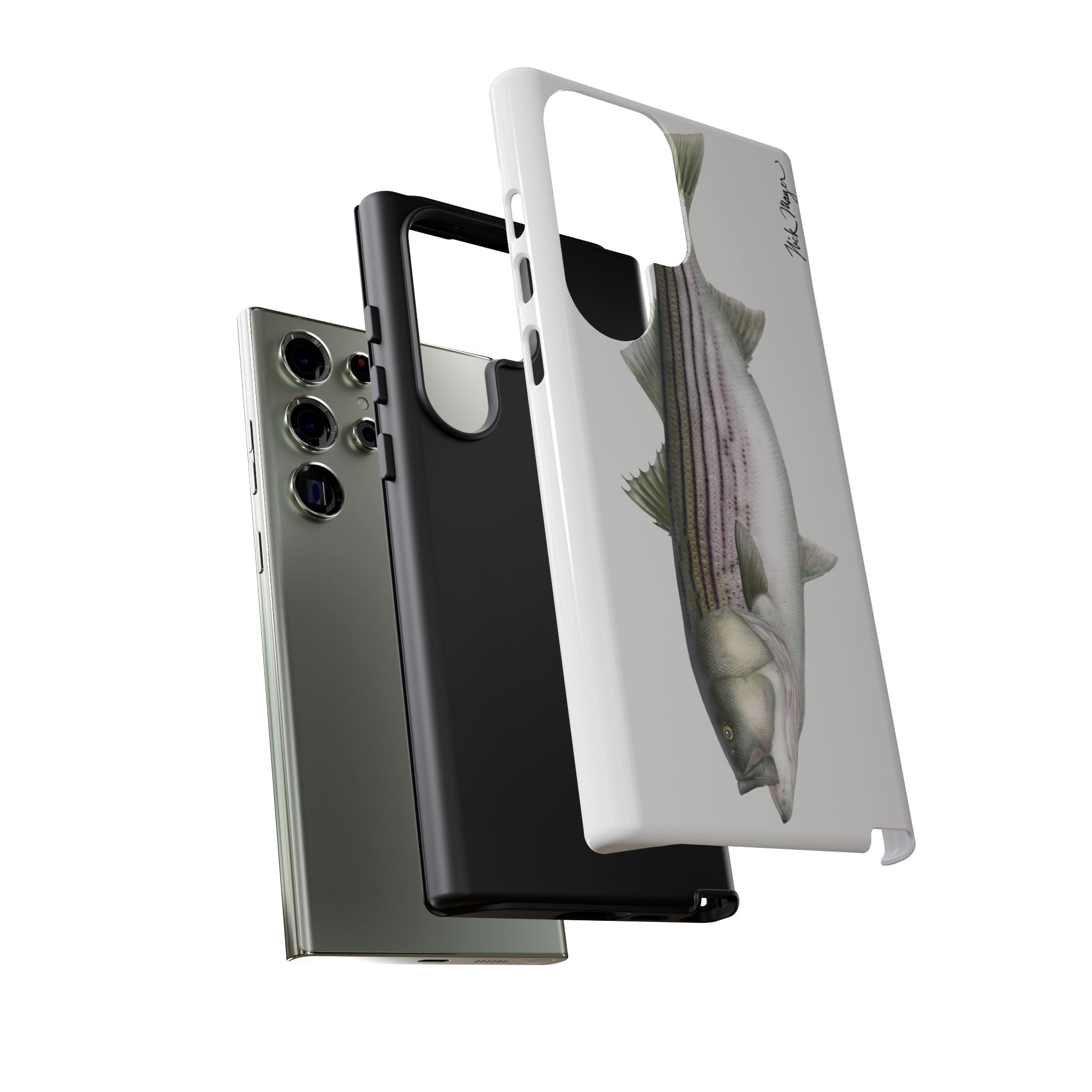 30 lb Striper White Phone Case (Samsung) Printify