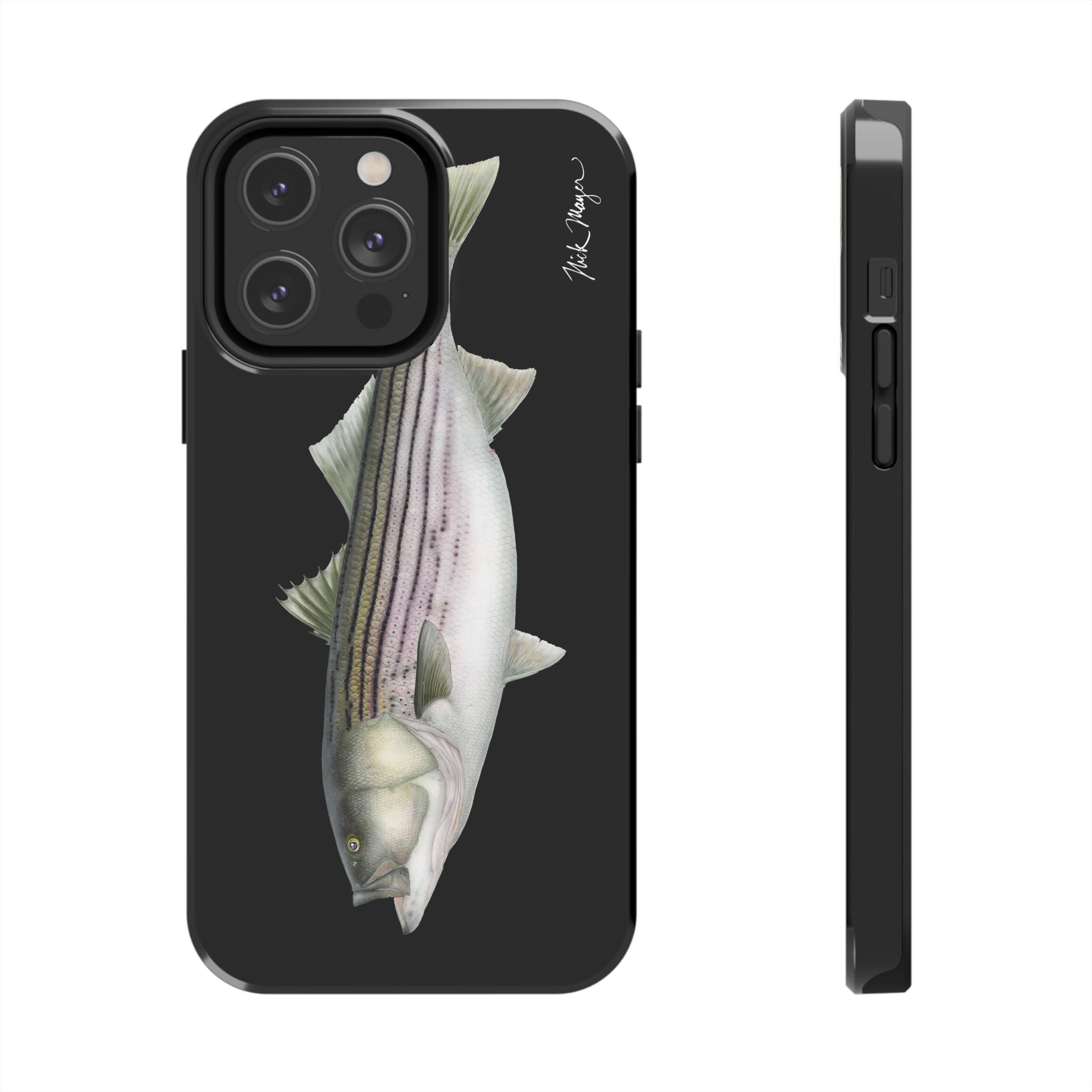 30 lb Striper - Black Phone Case (iPhone)