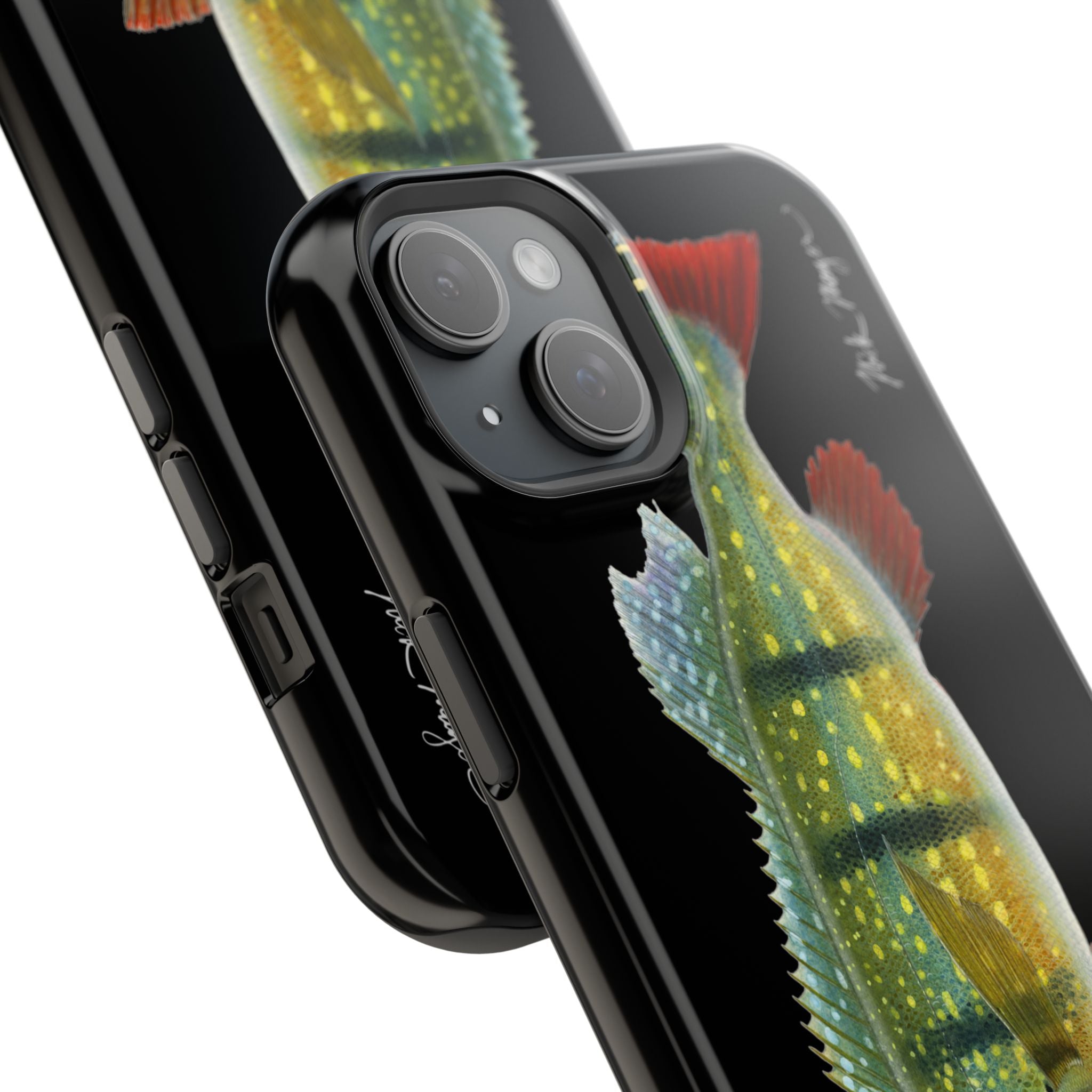 Peacock Bass MagSafe Black iPhone Case