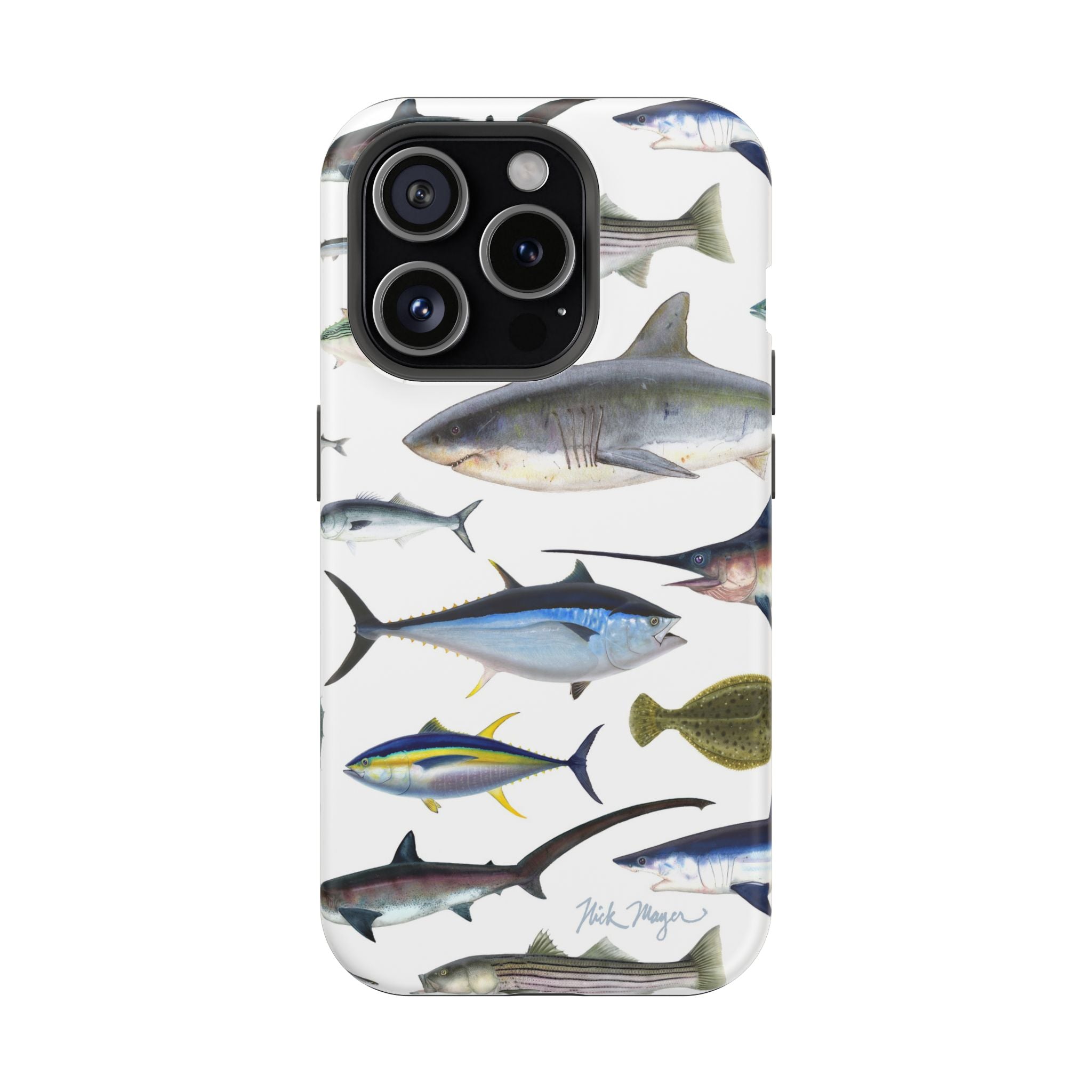 New England Fish White MagSafe iPhone Case