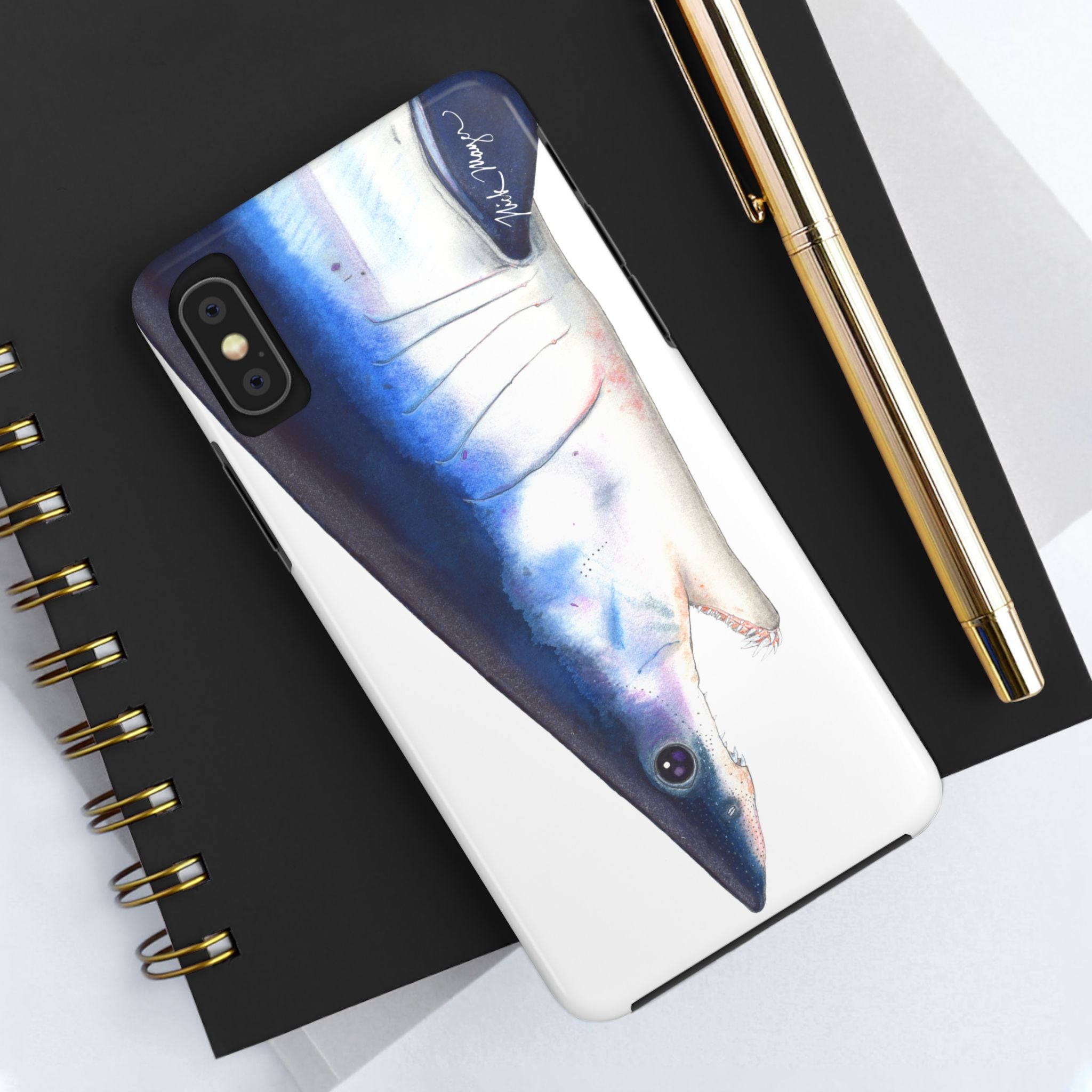 Mako Shark Face White Phone Case (iPhone)