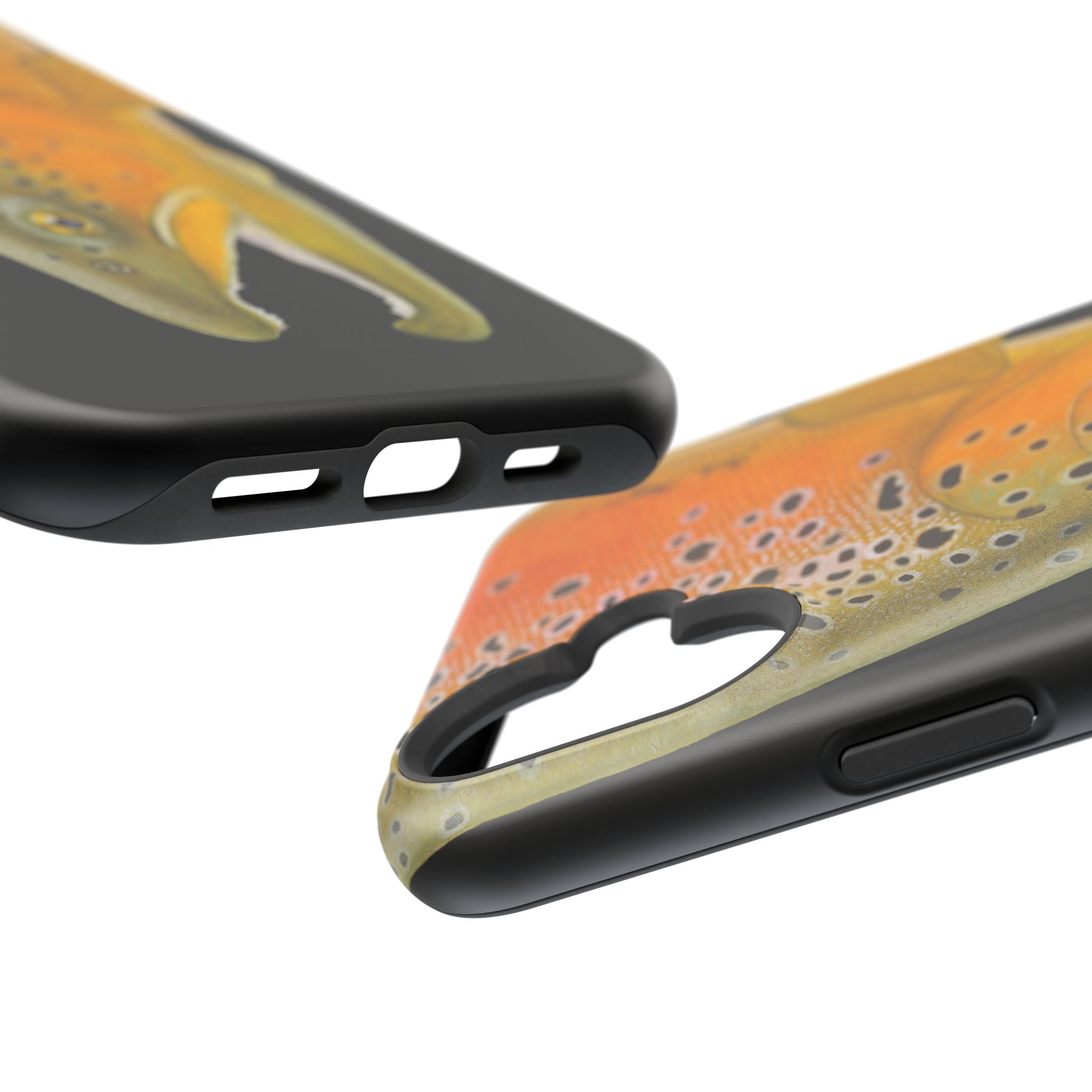 Brown Trout 2 Black MagSafe iPhone Case