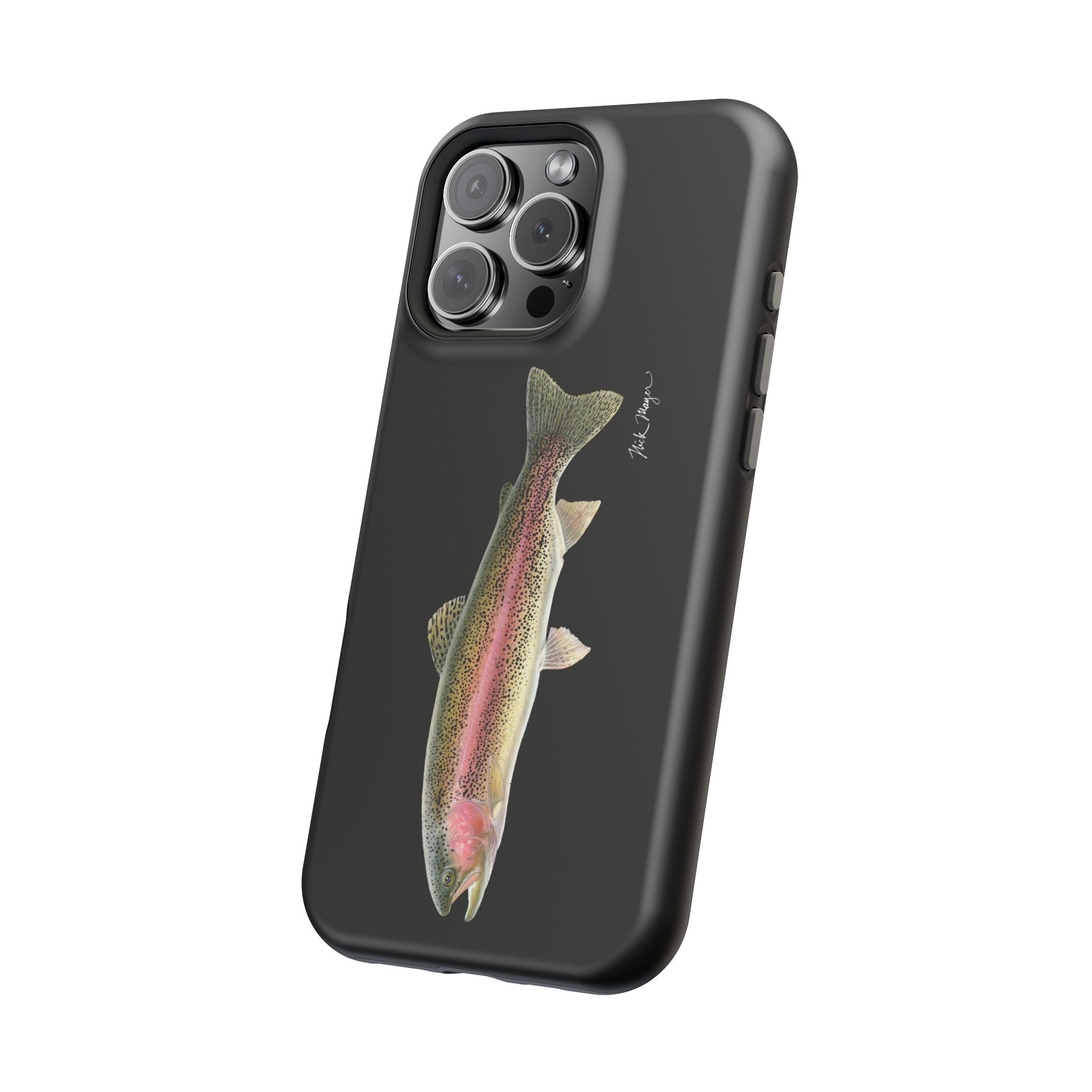 Rainbow Trout MagSafe Black iPhone Case