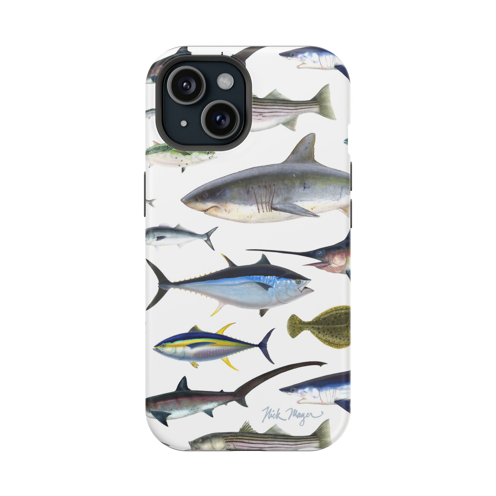 New England Fish White MagSafe iPhone Case