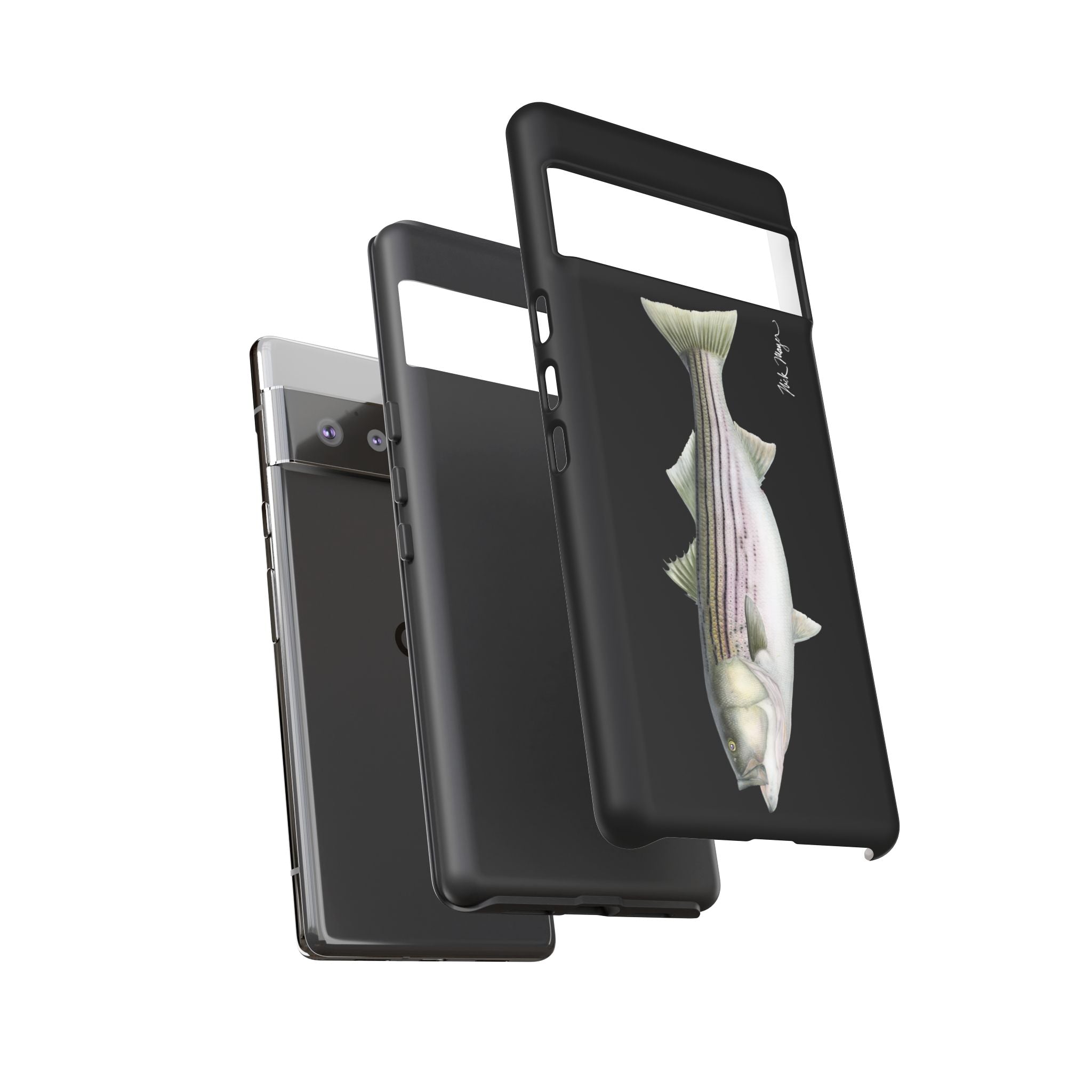 30 lb Striper Black Phone Case (Samsung) Printify