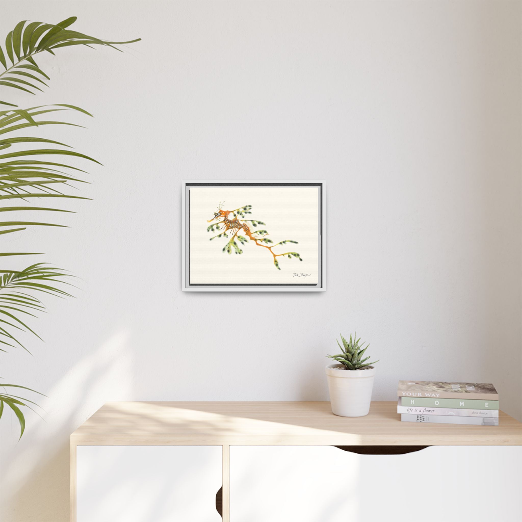 Leafy Sea Dragon Framed Canvas Print Printify
