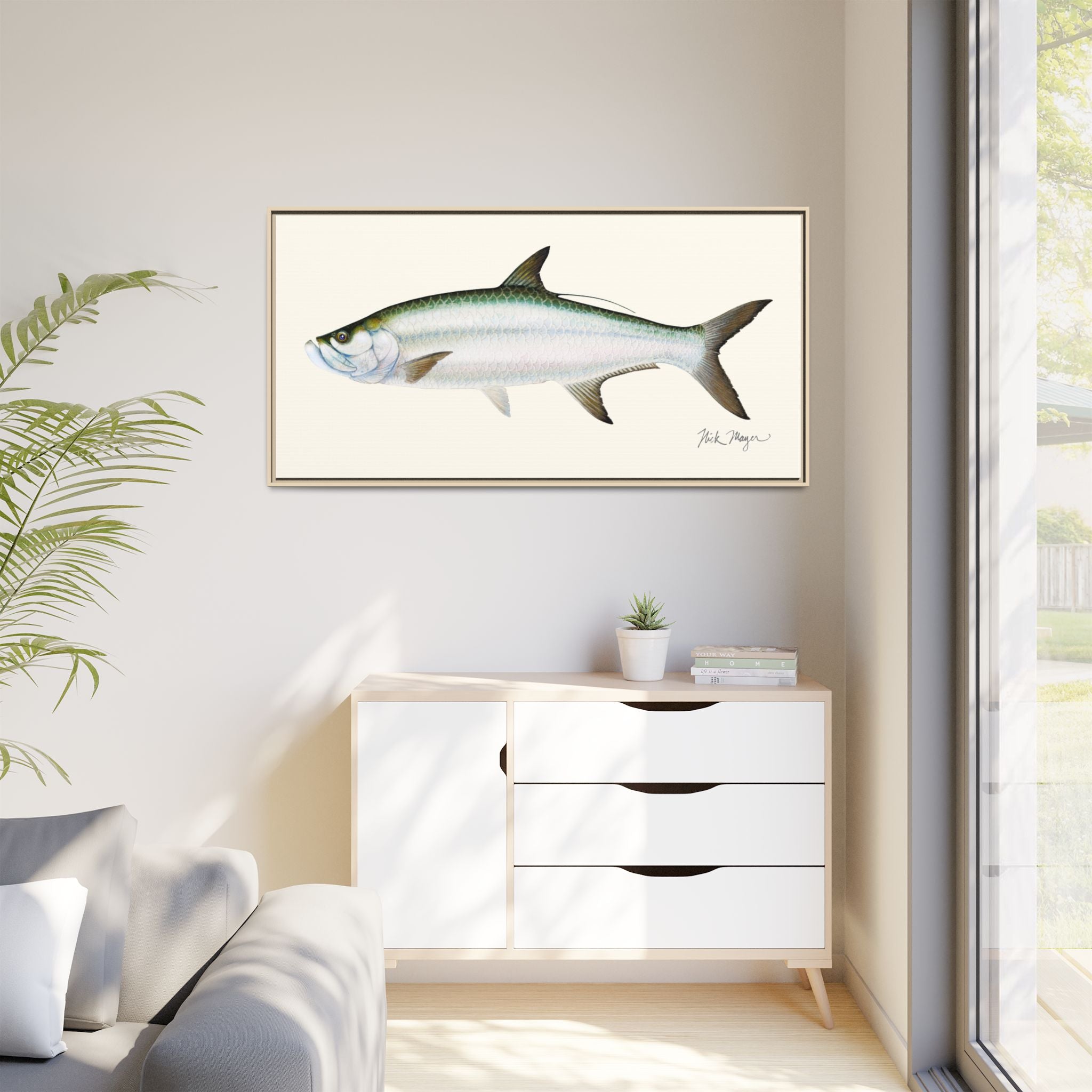 Tarpon Framed Canvas Print Printify