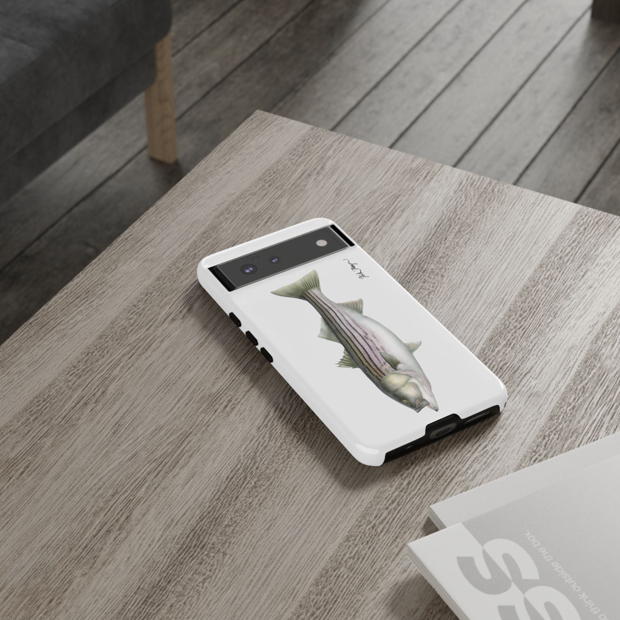 30 lb Striper White Phone Case (Samsung) Printify