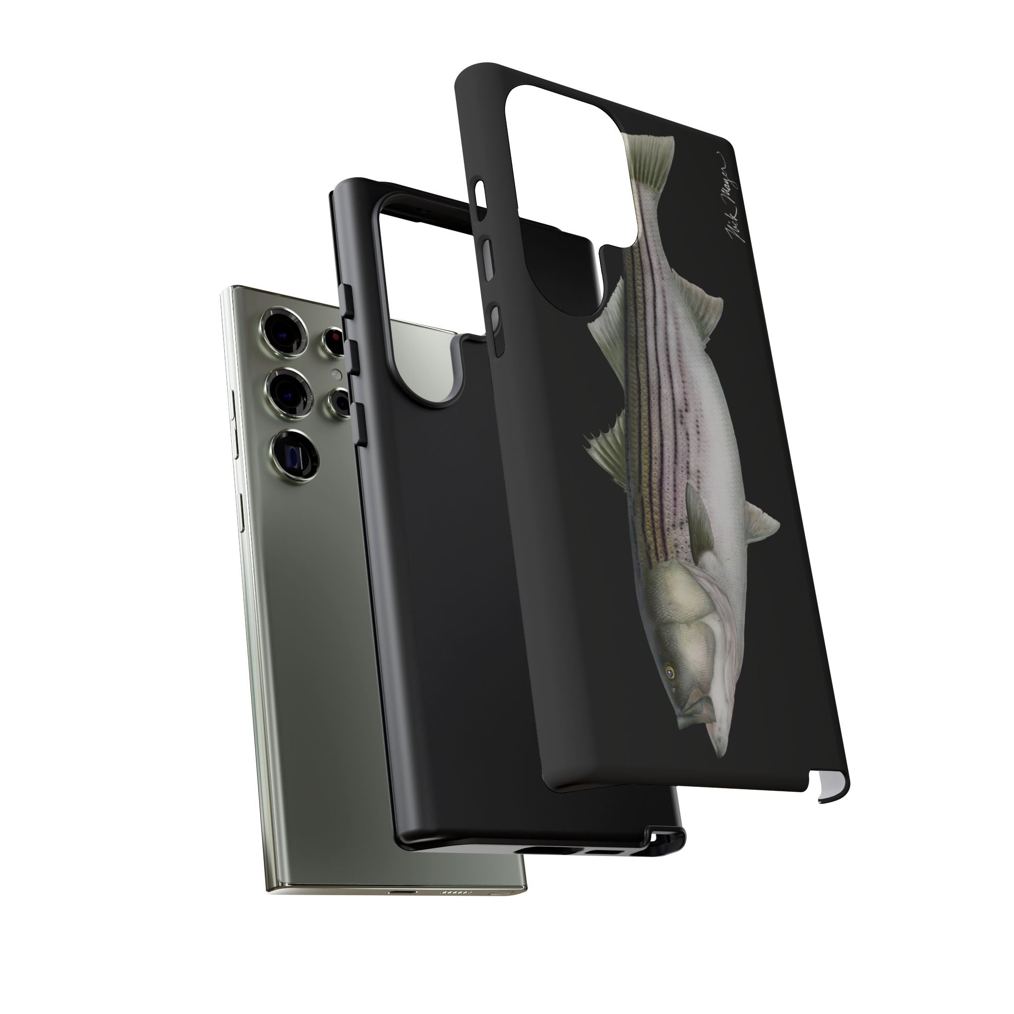30 lb Striper Black Phone Case (Samsung) Printify