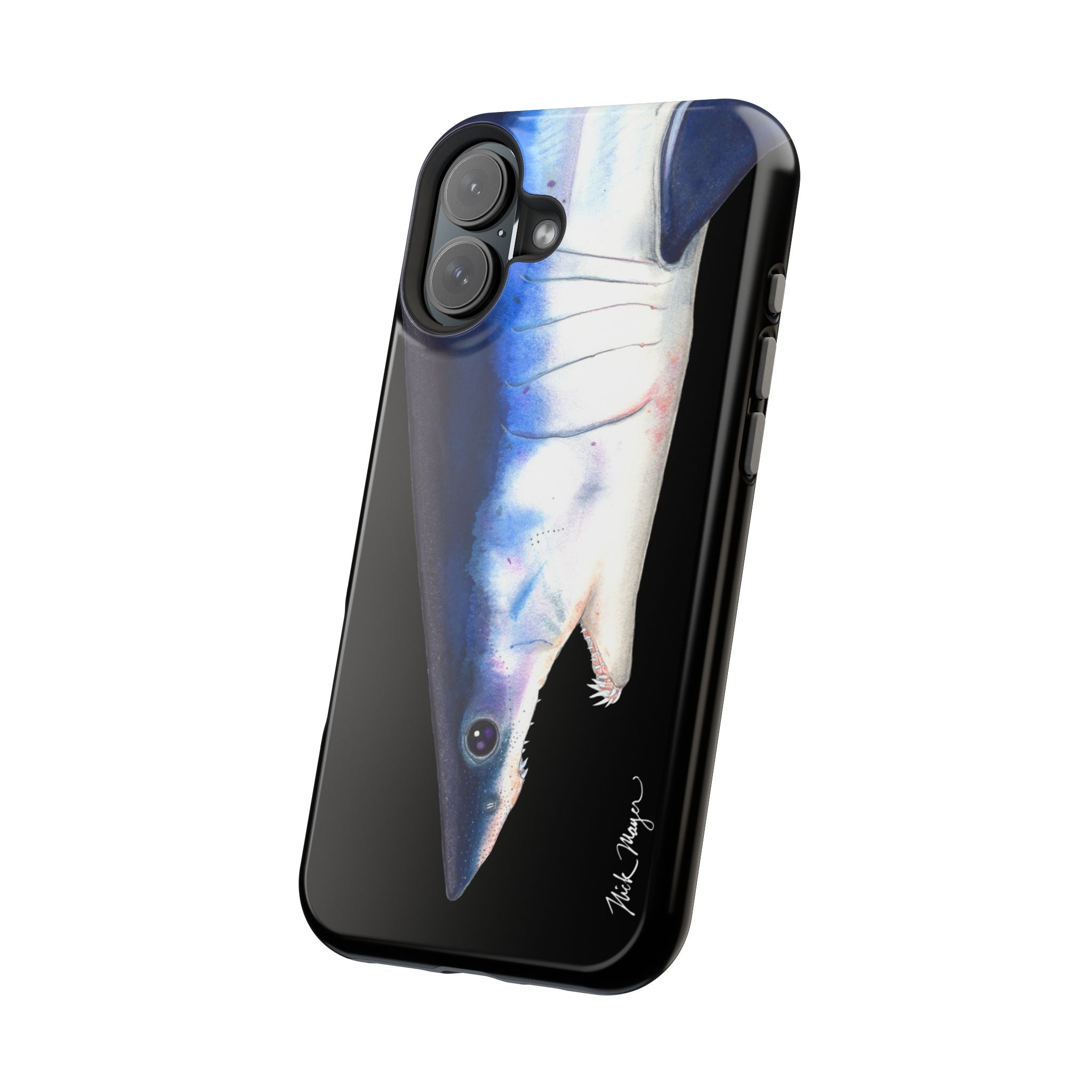Mako Shark Face MagSafe Black iPhone Case