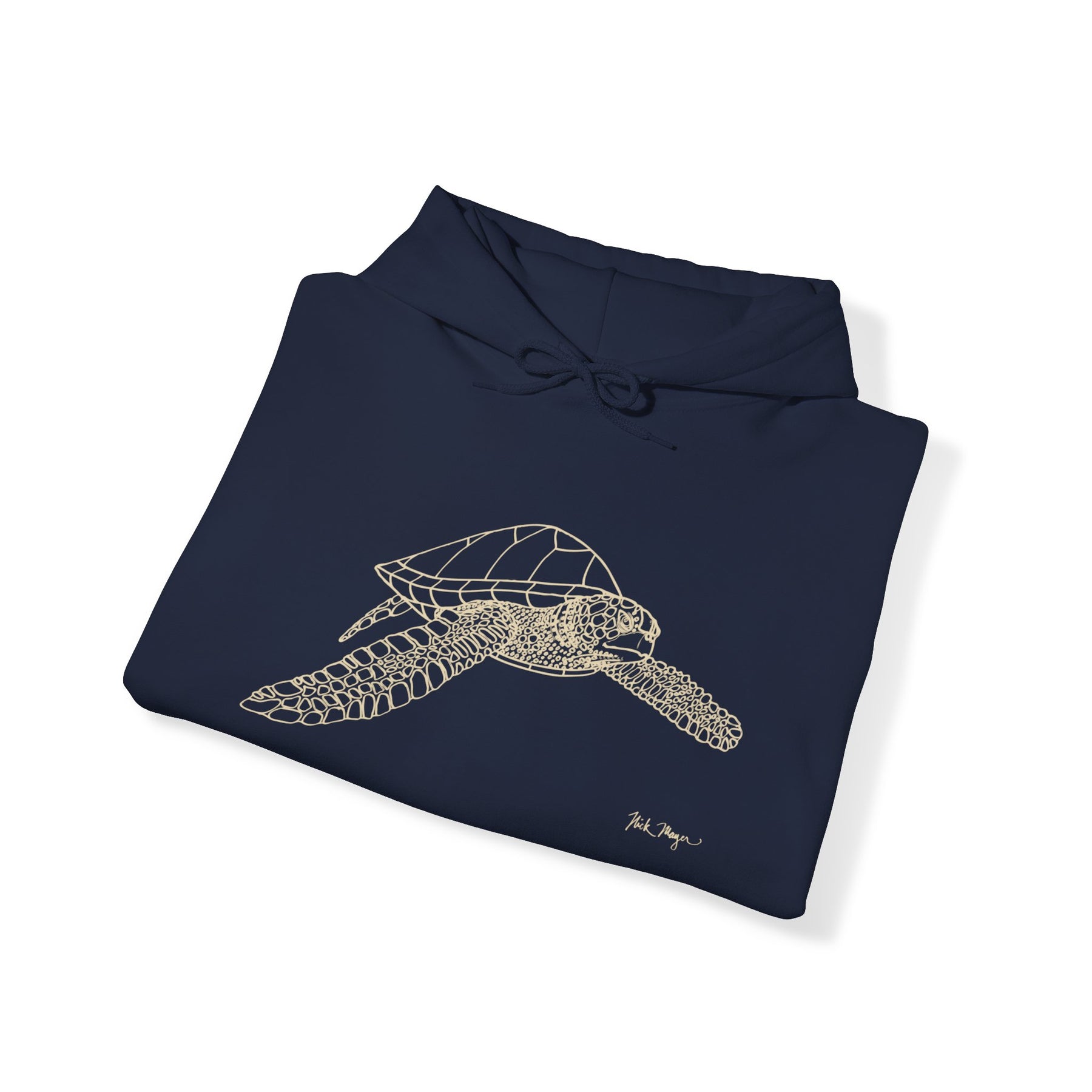 Sea Turtle Drawing Warm Hoodie