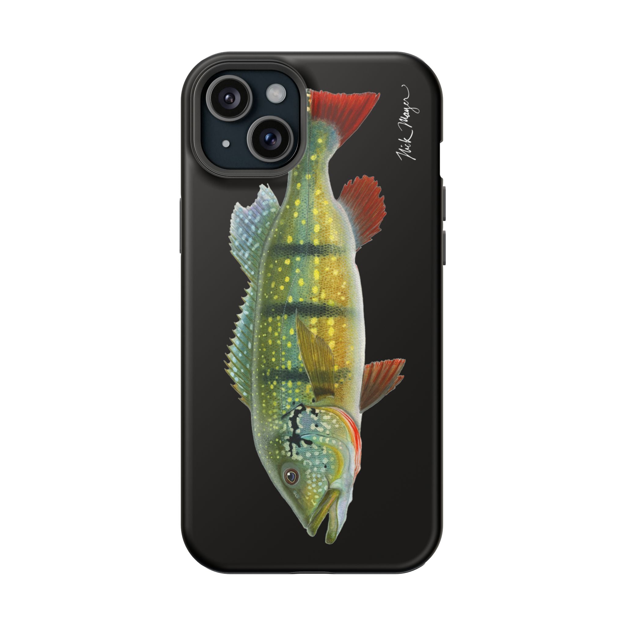 Peacock Bass MagSafe Black iPhone Case