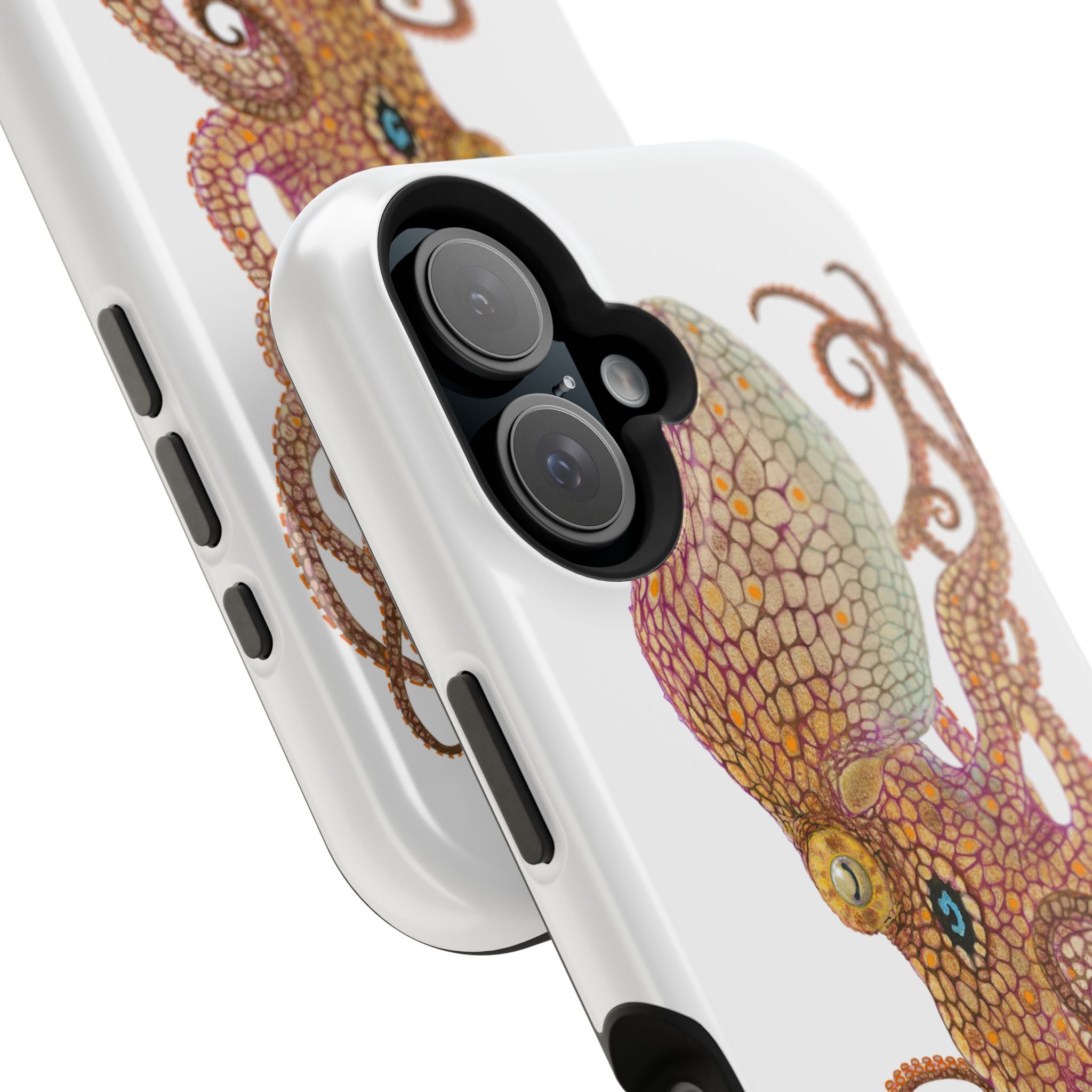 Two Spot Octopus MagSafe White iPhone Case