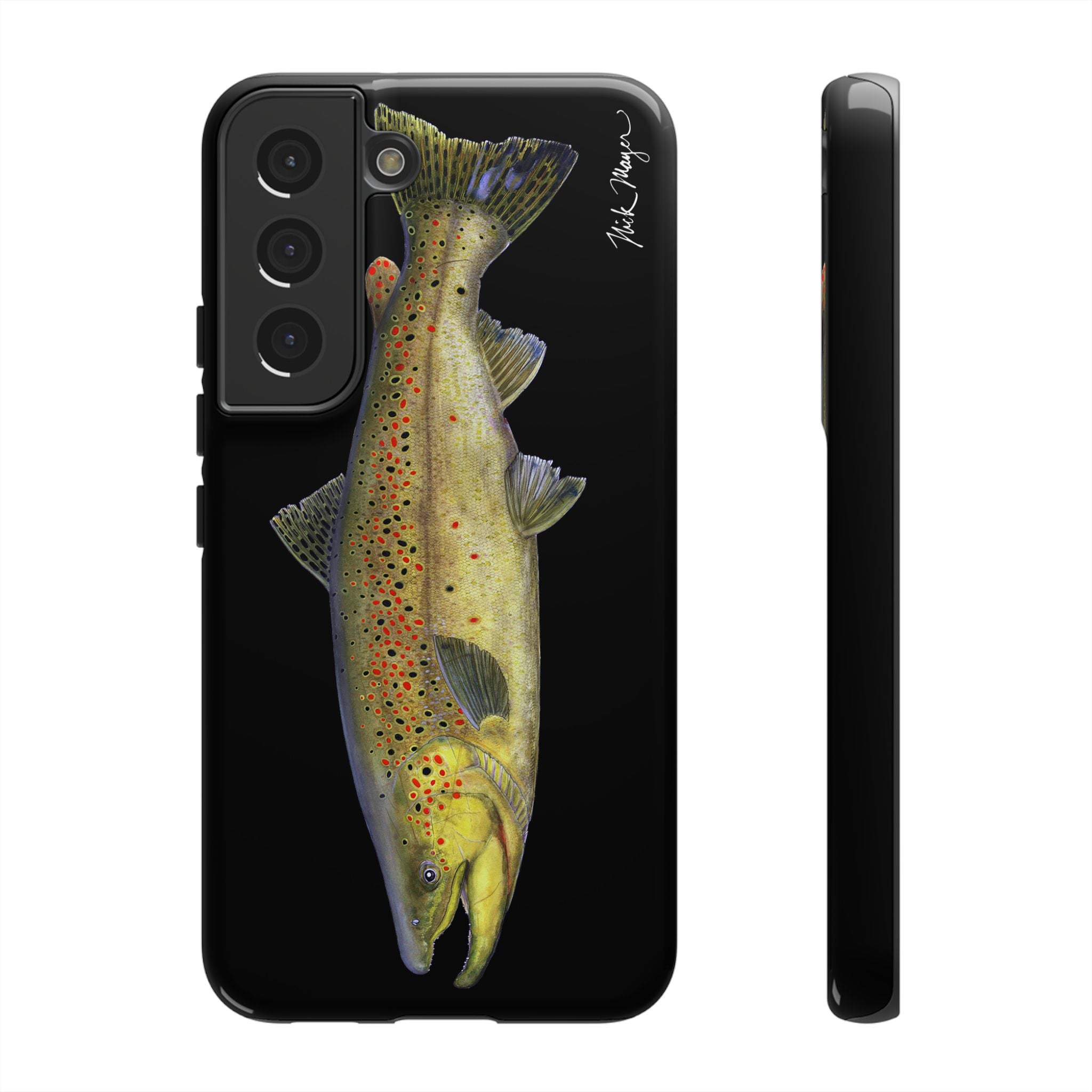 Brown Trout Black Phone Case (Samsung)