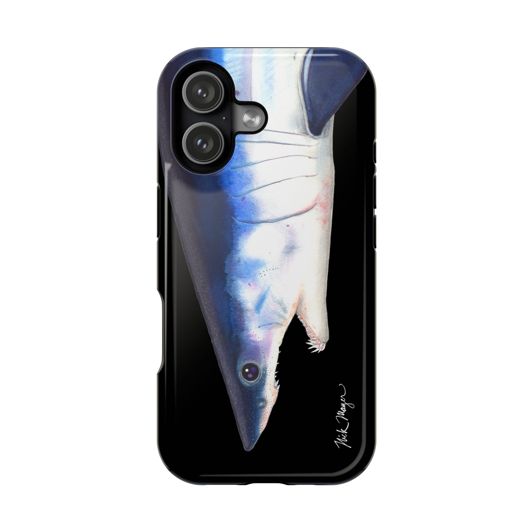 Mako Shark Face MagSafe Black iPhone Case