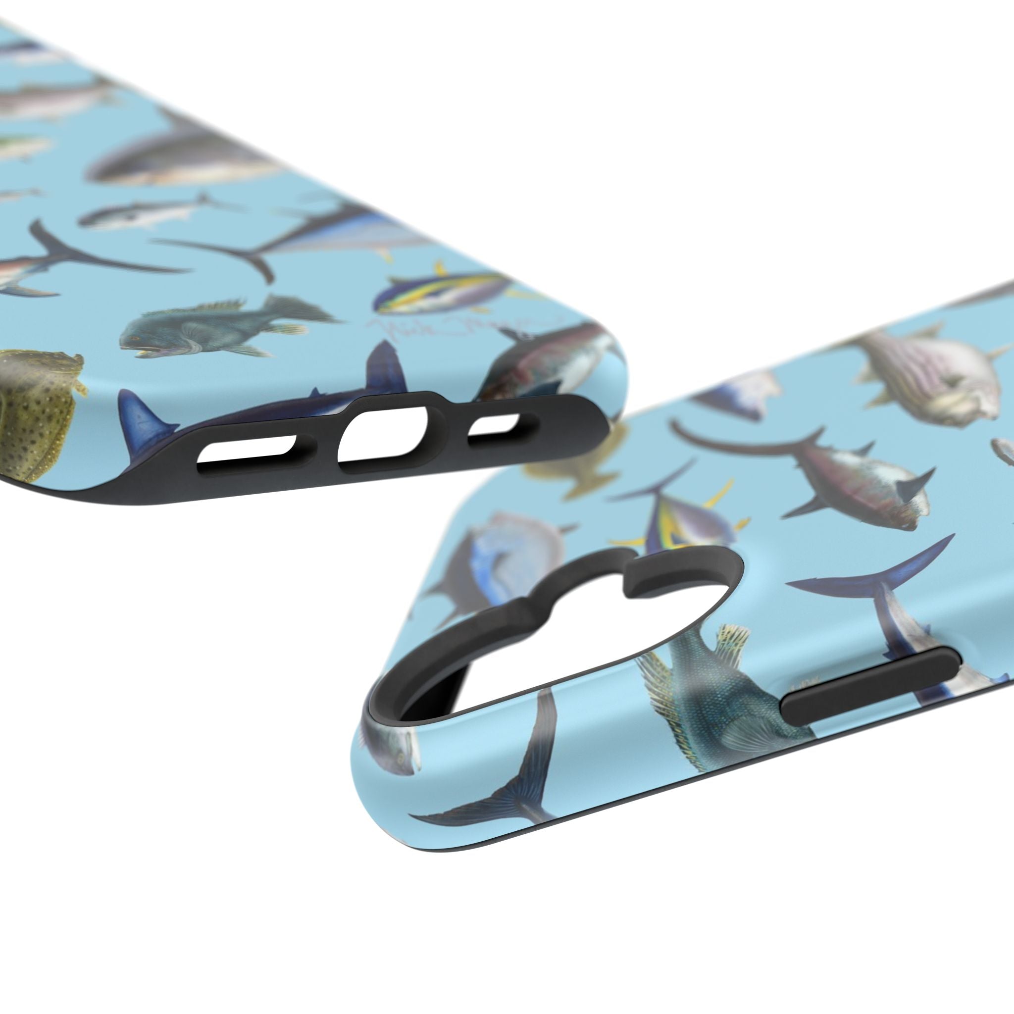 New England Fish Blue MagSafe iPhone Case