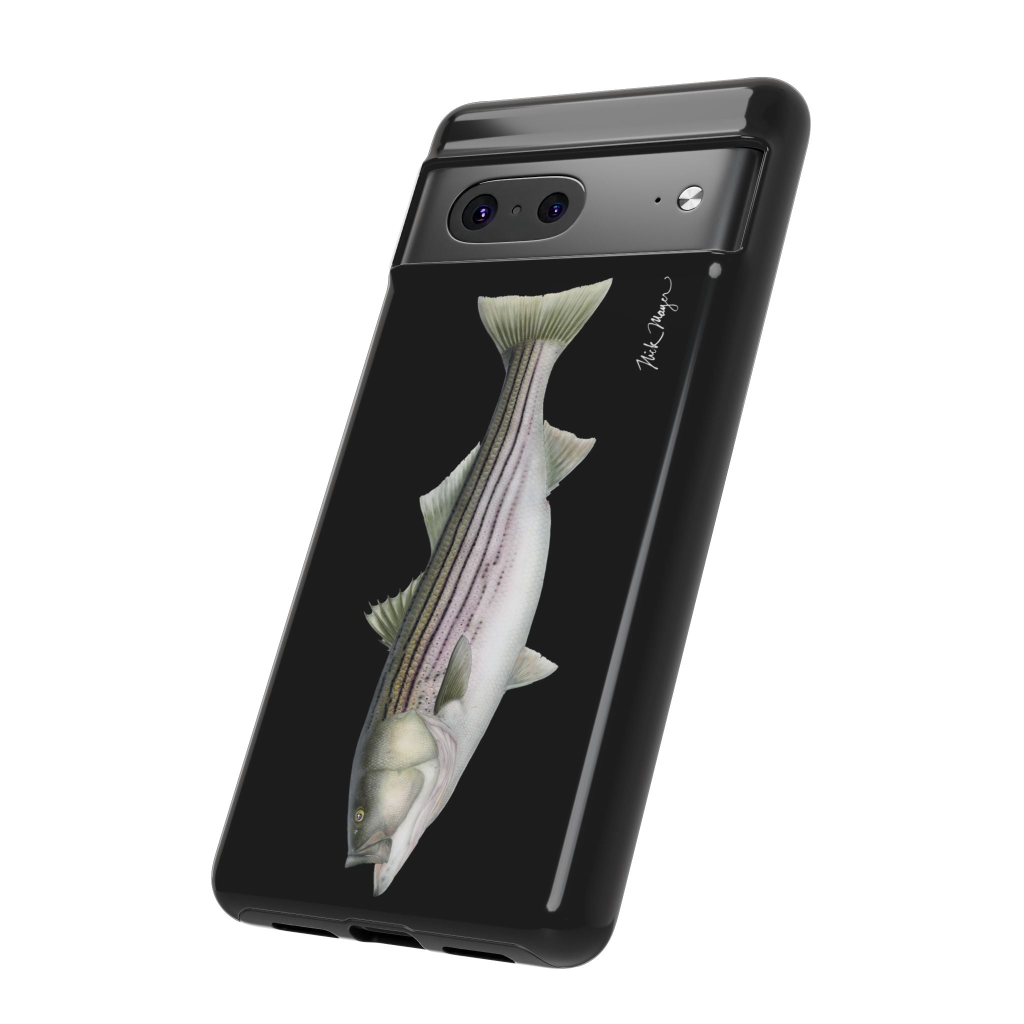30 lb Striper Black Phone Case (Samsung) Printify