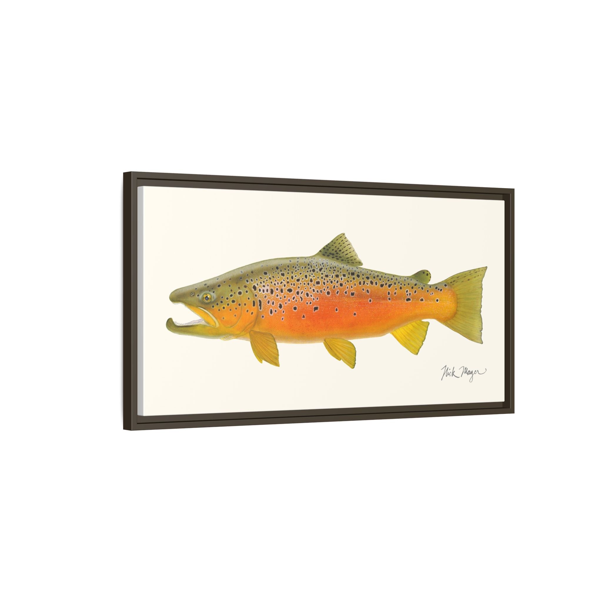 Brown Trout II Framed Canvas Print Printify