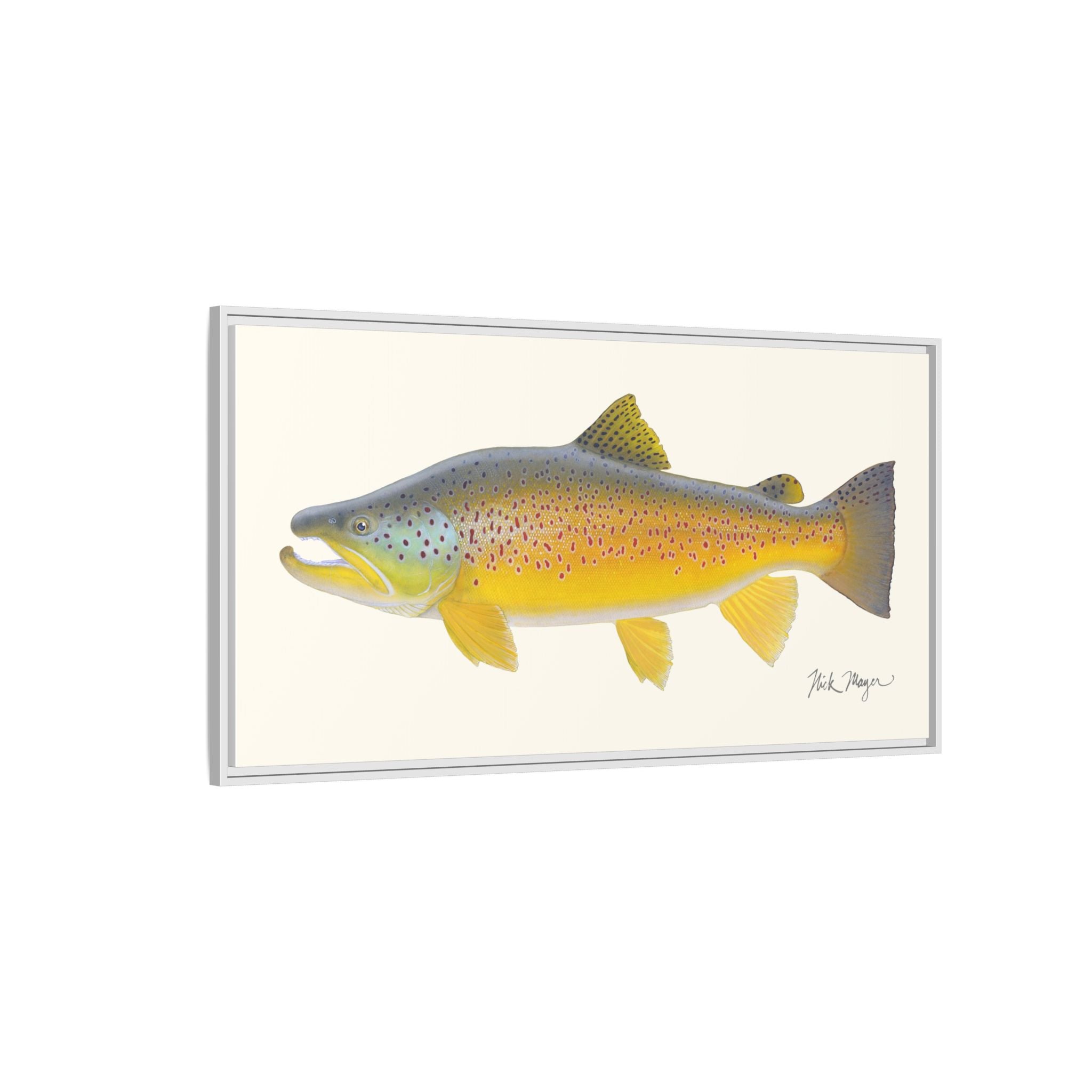 Brown Trout III Framed Canvas Print Printify