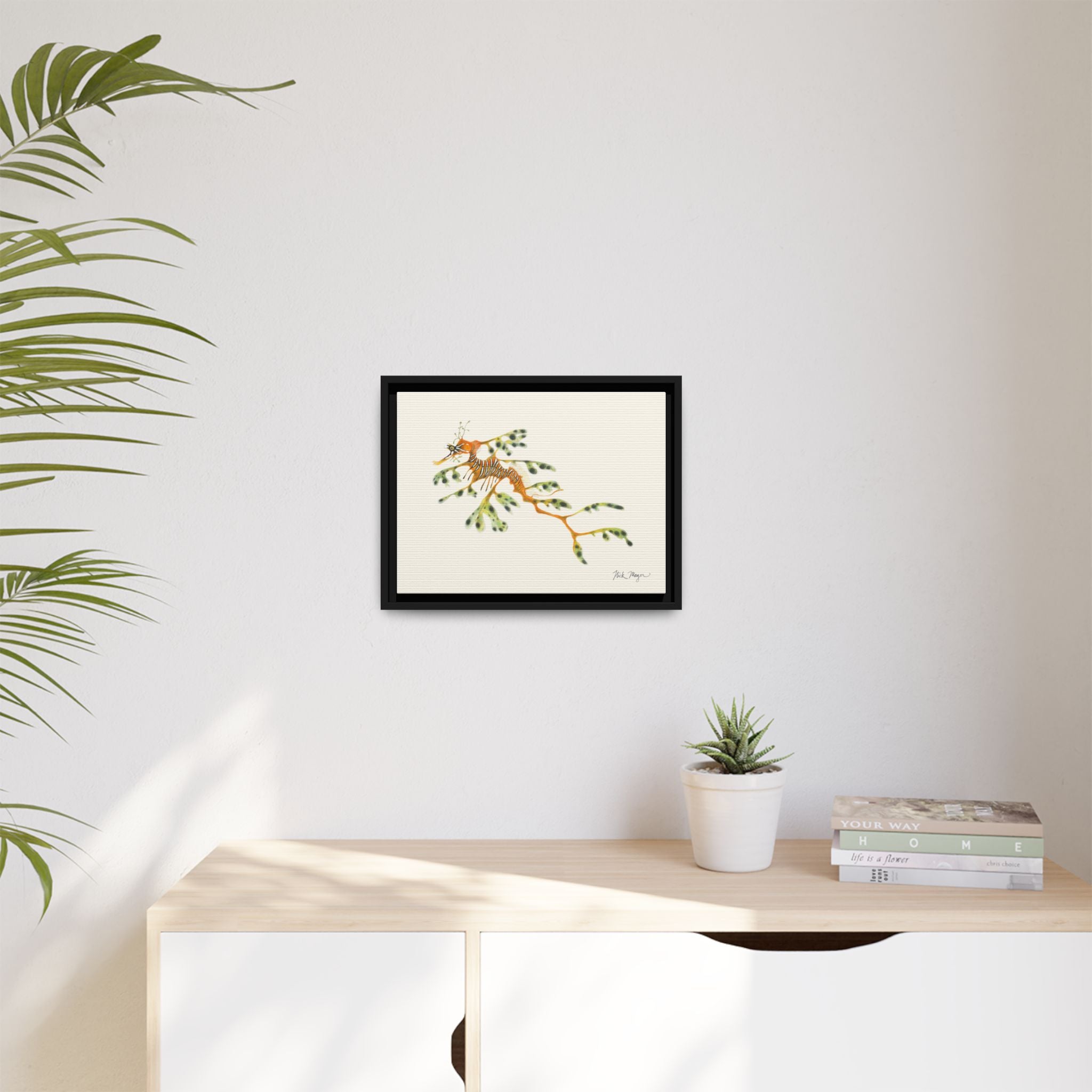 Leafy Sea Dragon Framed Canvas Print Printify