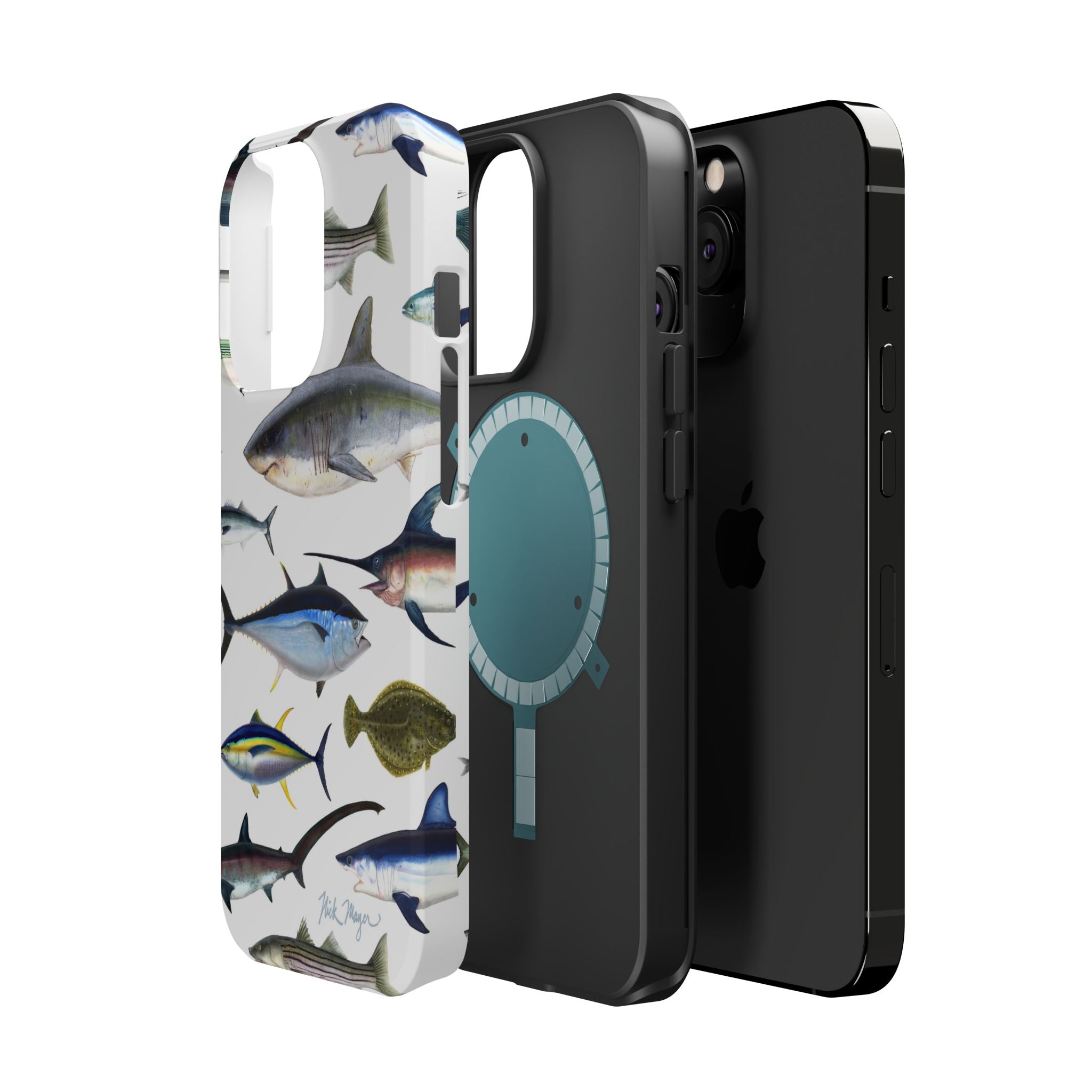 New England Fish White MagSafe iPhone Case