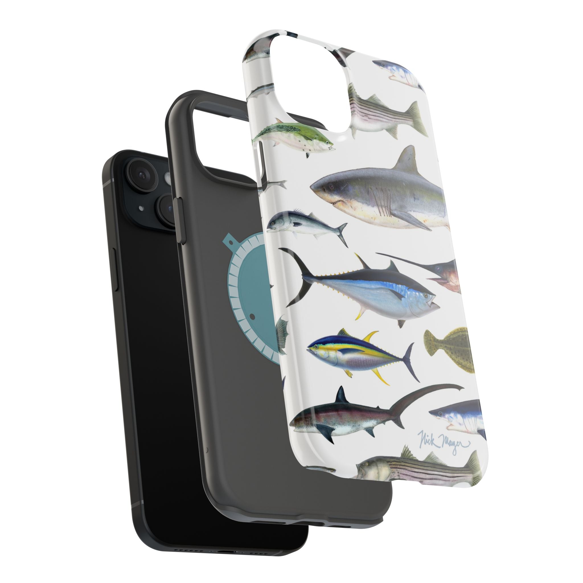 New England Fish White MagSafe iPhone Case