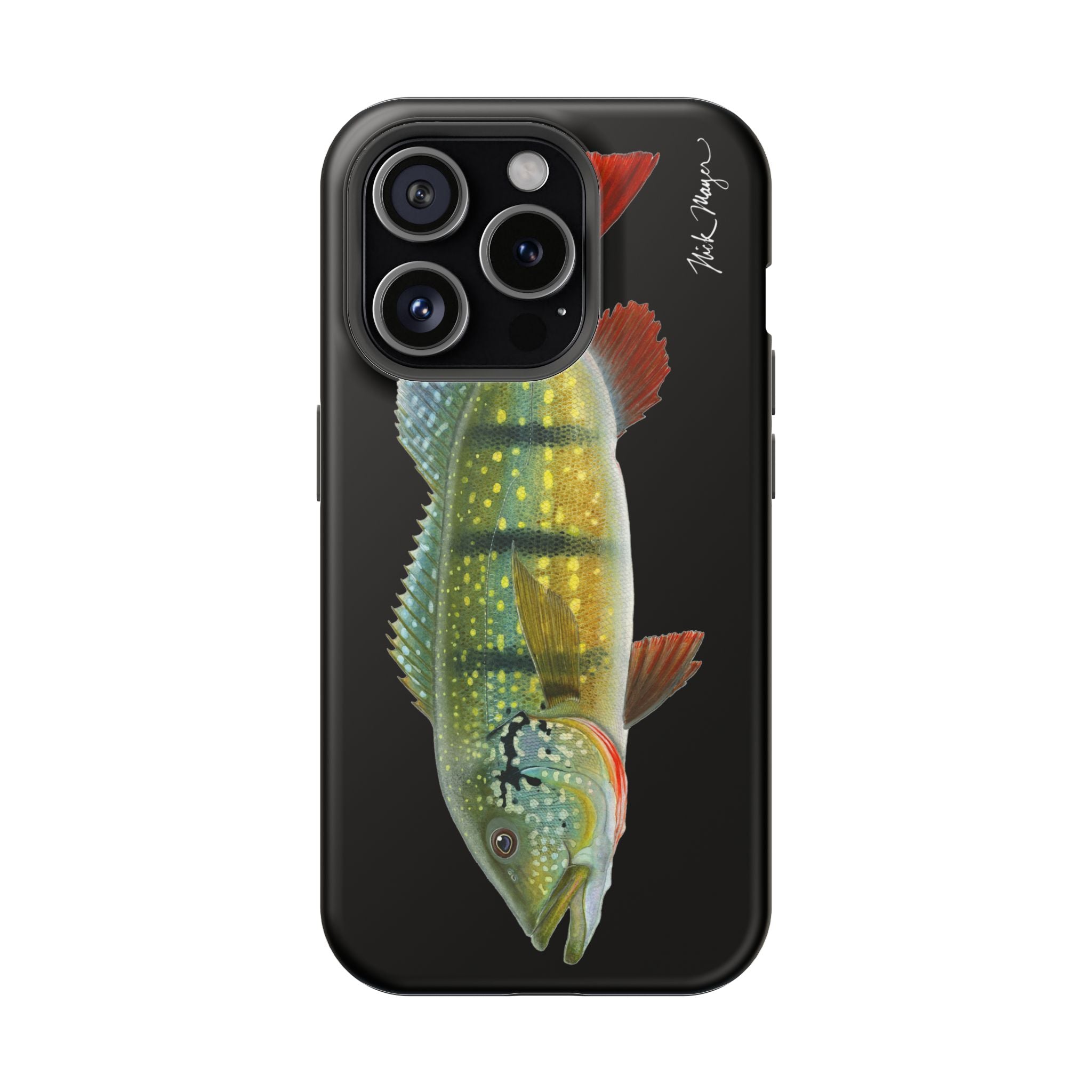 Peacock Bass MagSafe Black iPhone Case