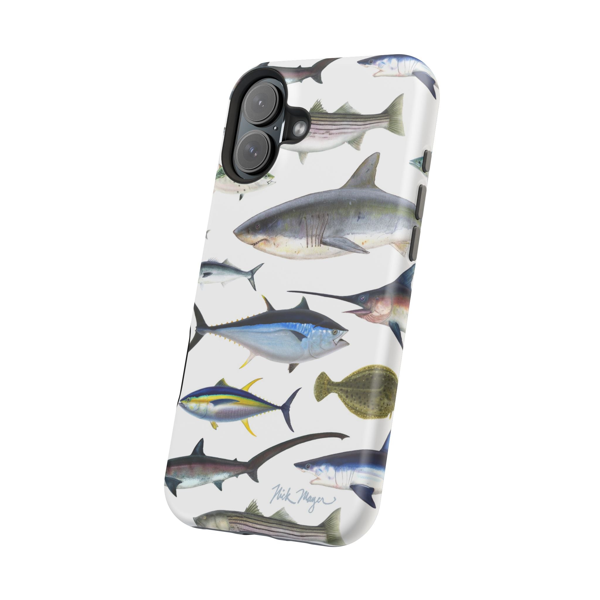 New England Fish White MagSafe iPhone Case