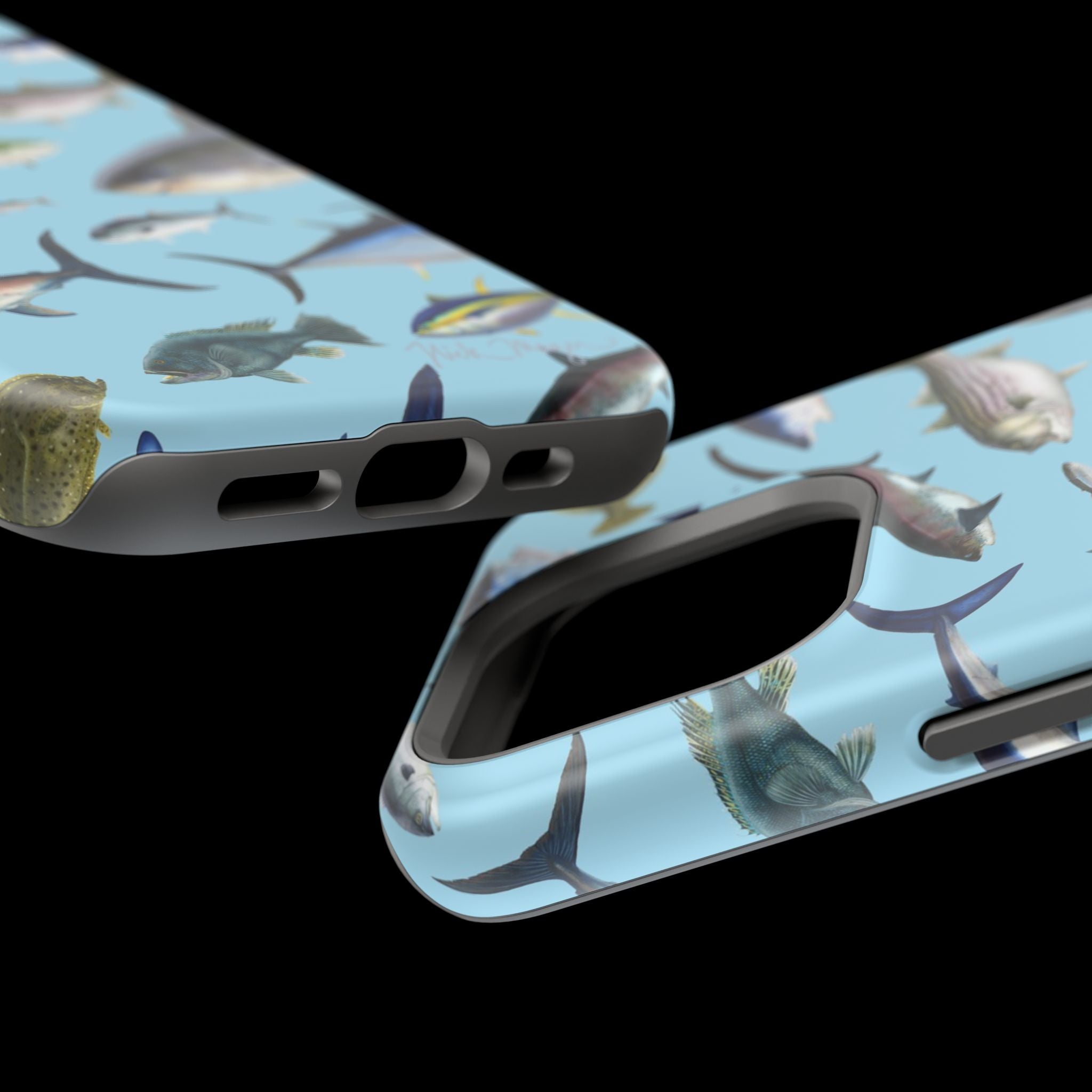 New England Fish Blue MagSafe iPhone Case