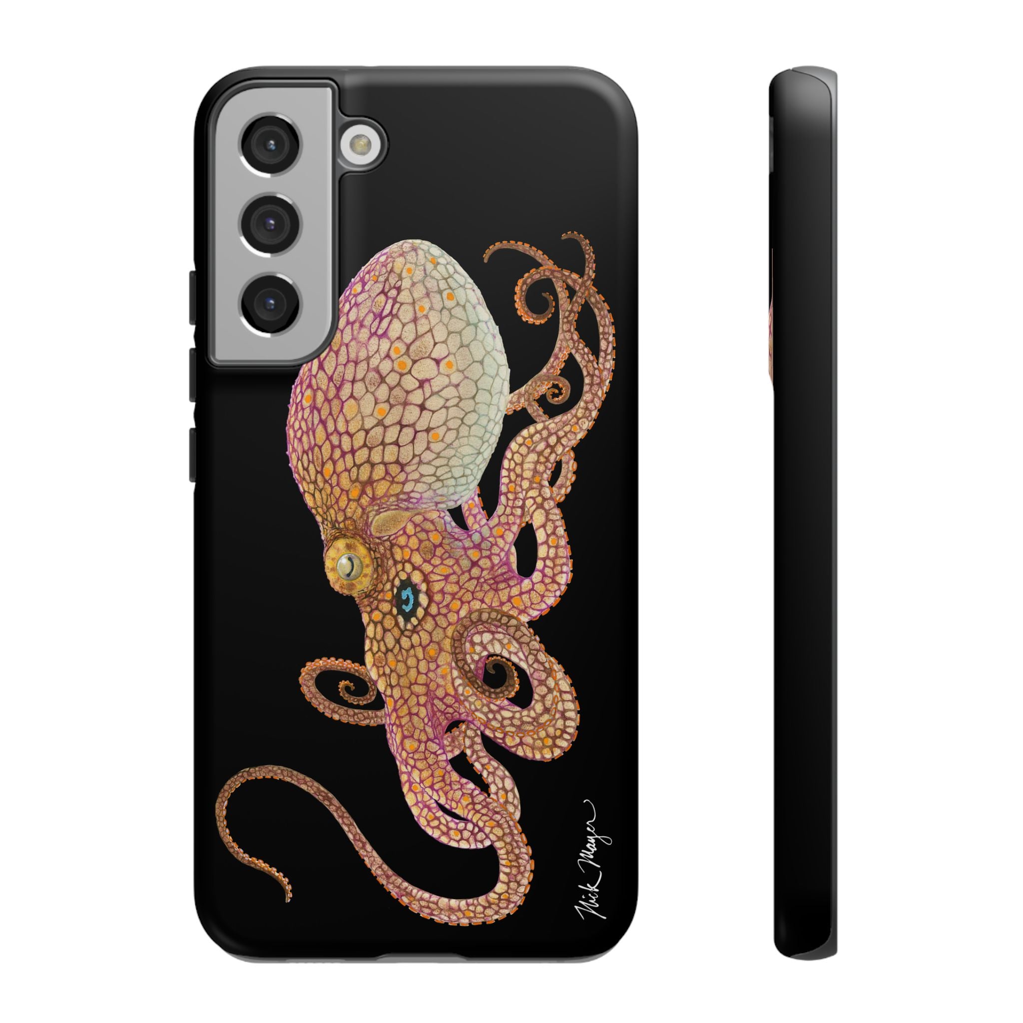 Two Spot Octopus Black Phone Case (Samsung)