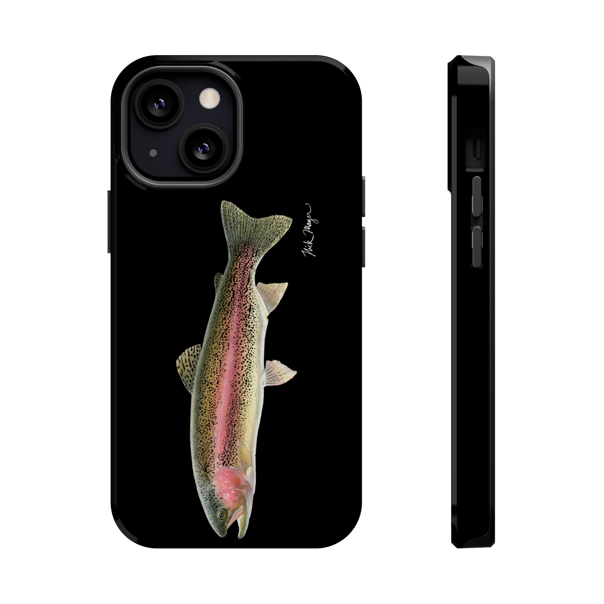 Rainbow Trout MagSafe Black iPhone Case