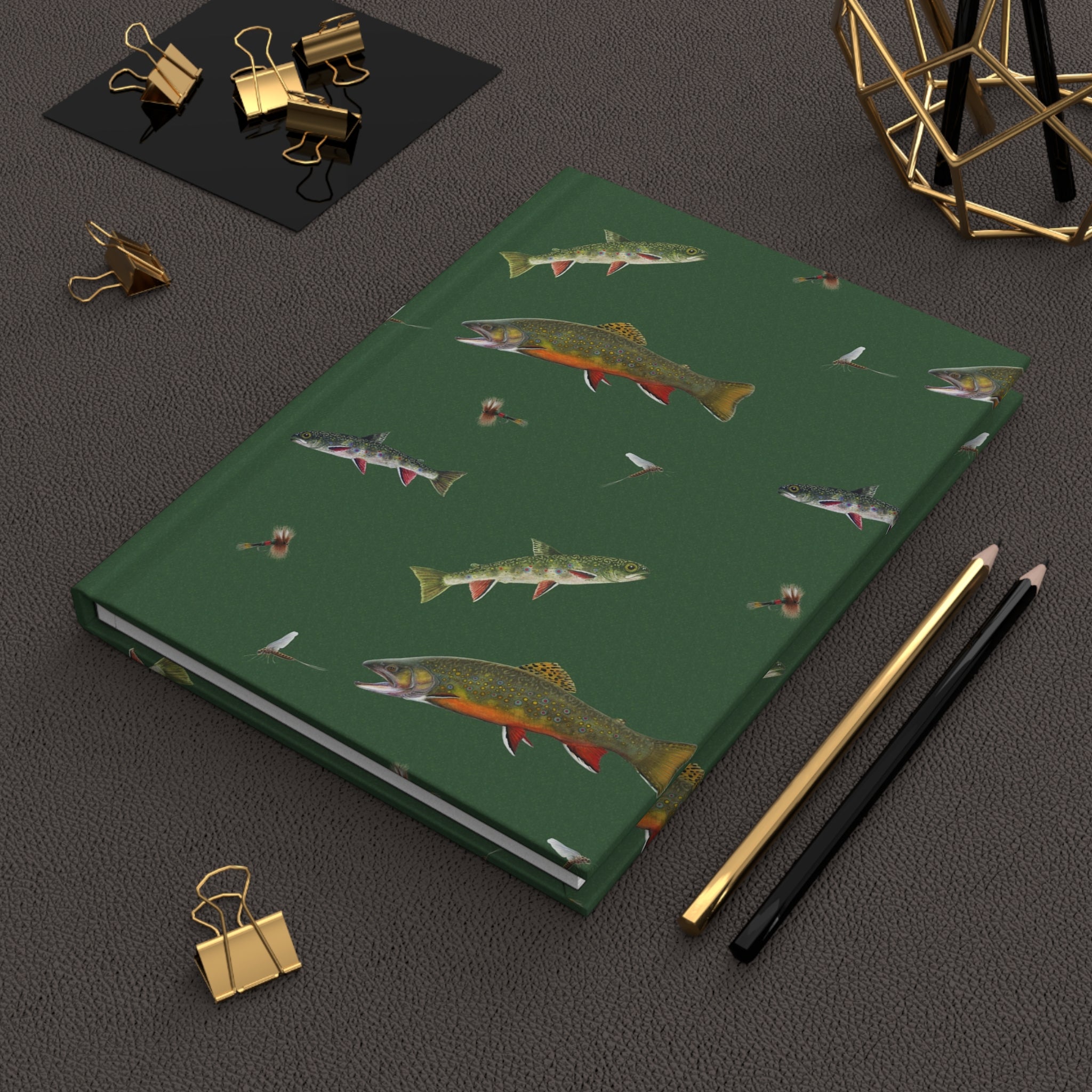 Trout & Mayflies Hardcover Journal/ Notebook