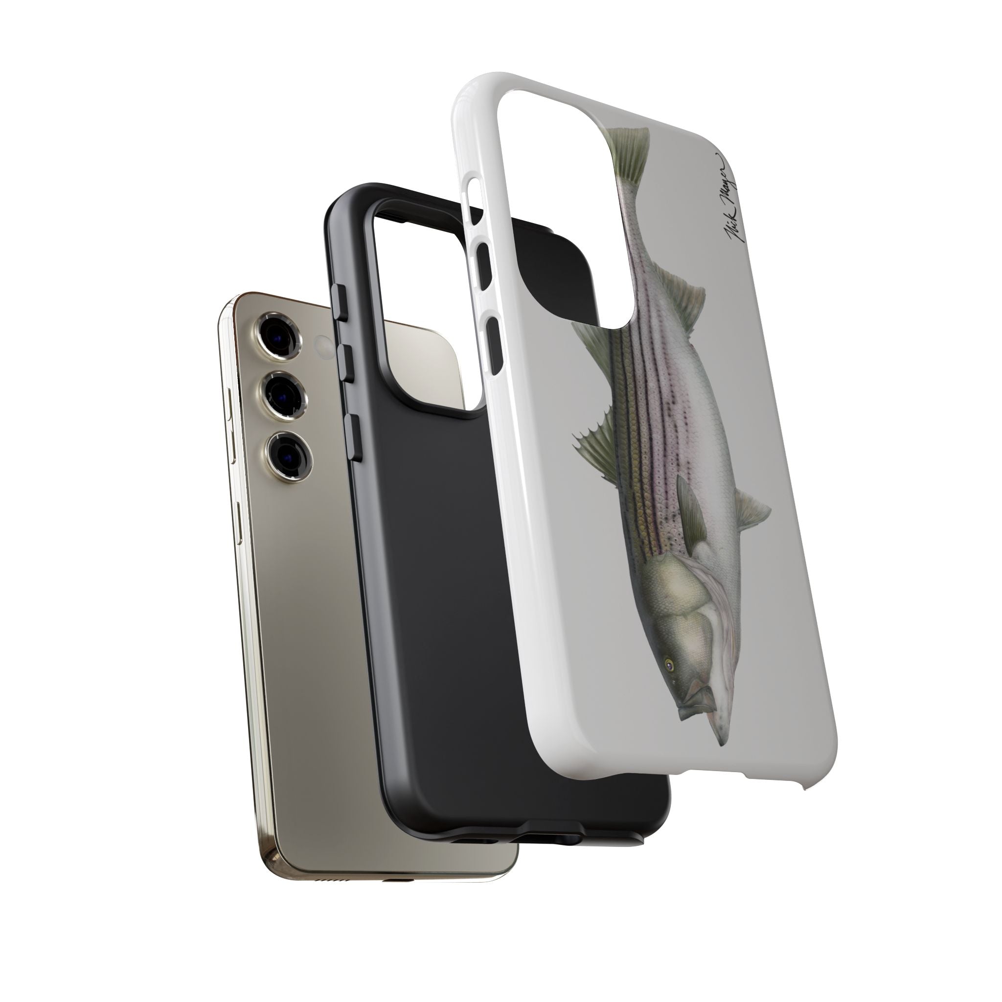 30 lb Striper White Phone Case (Samsung) Printify
