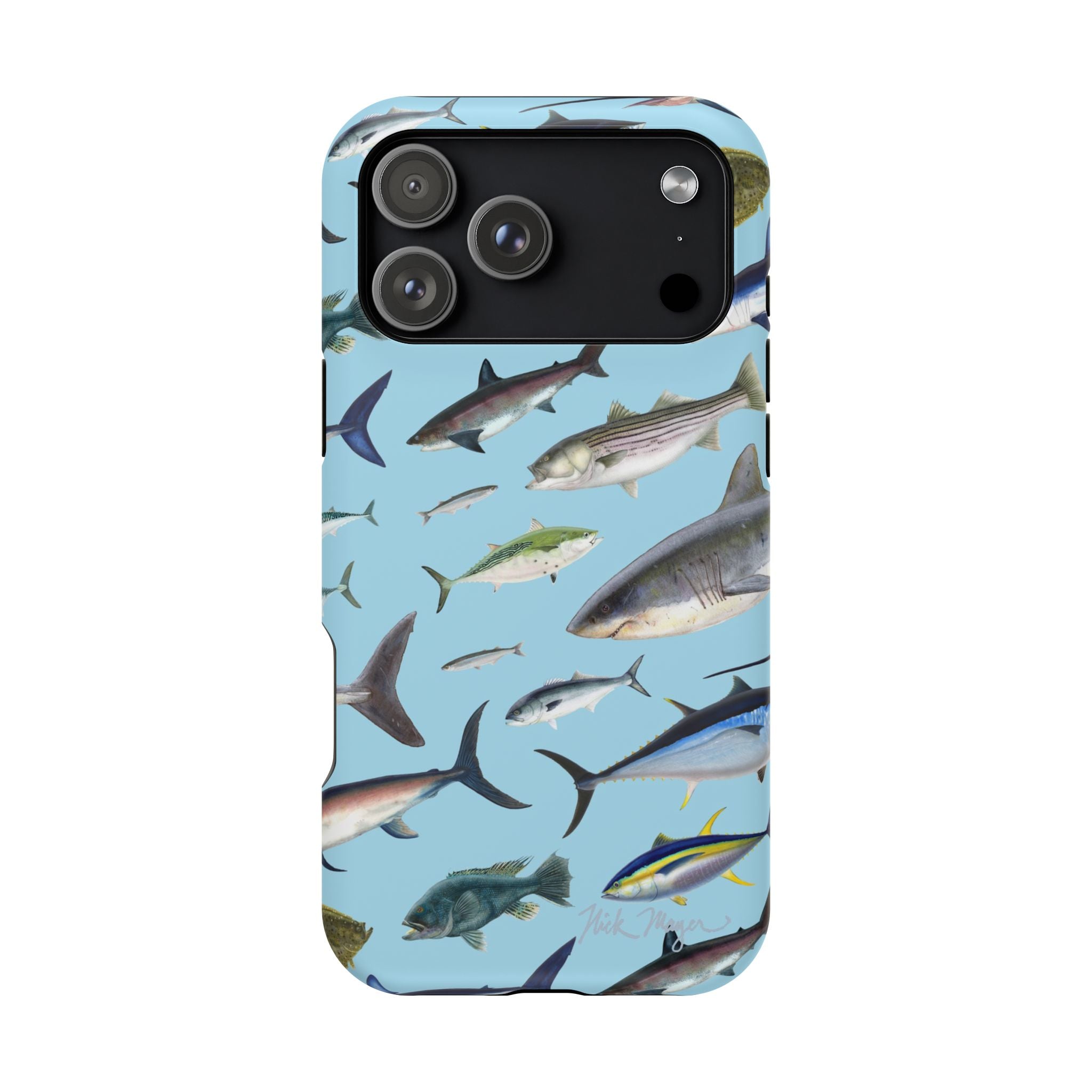 New England Fish Blue MagSafe iPhone Case