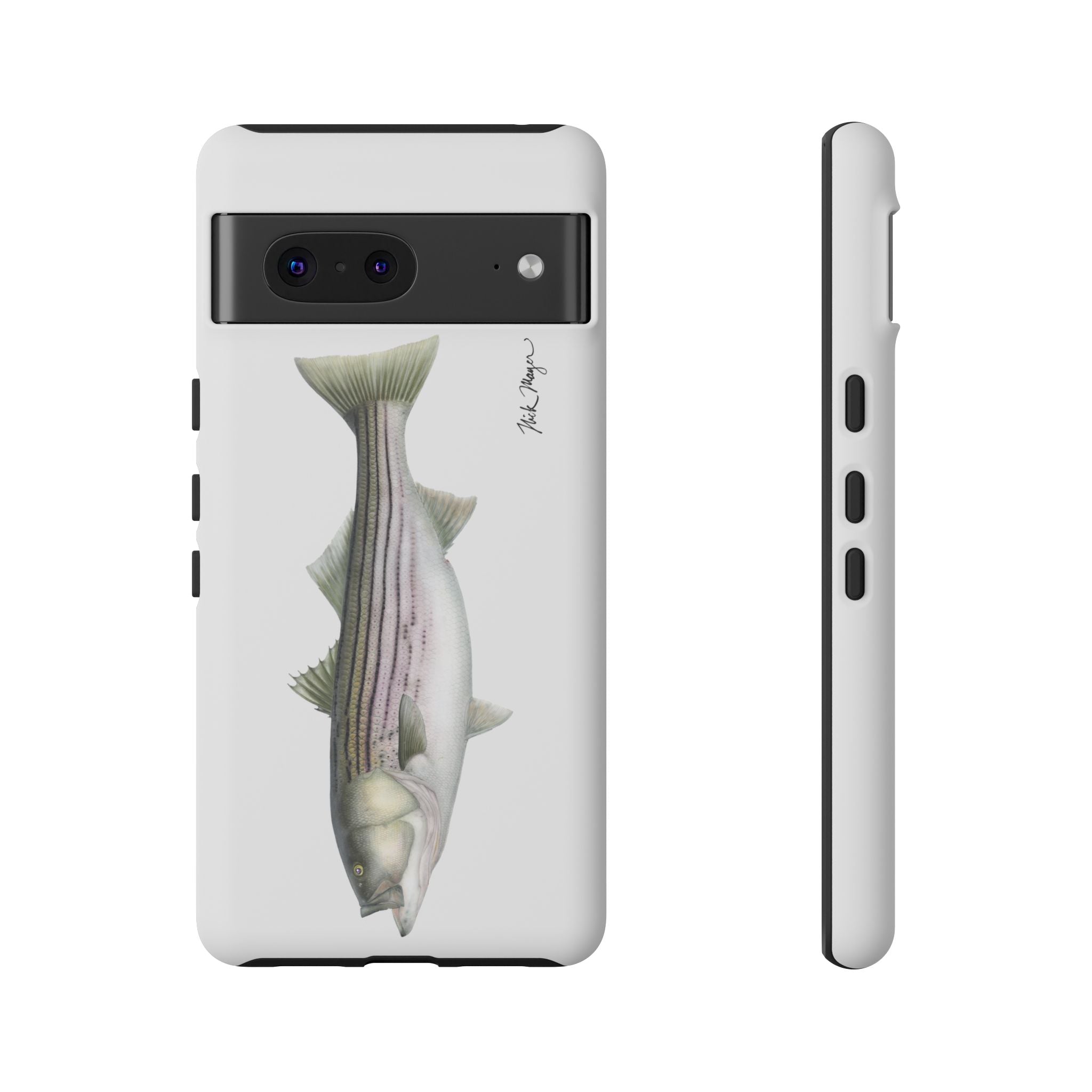 30 lb Striper White Phone Case (Samsung) Printify