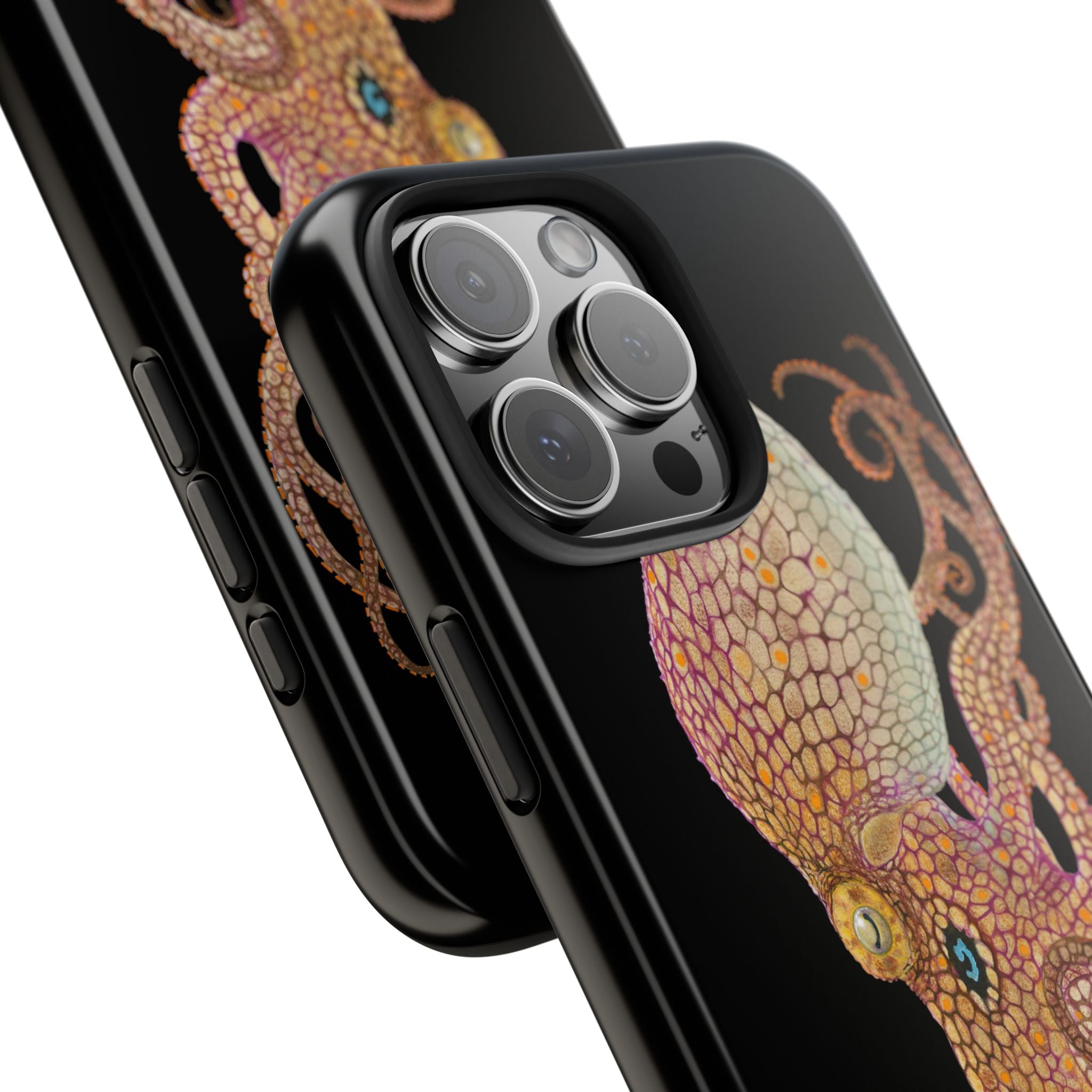 Two Spot Octopus Black Phone Case (iPhone)