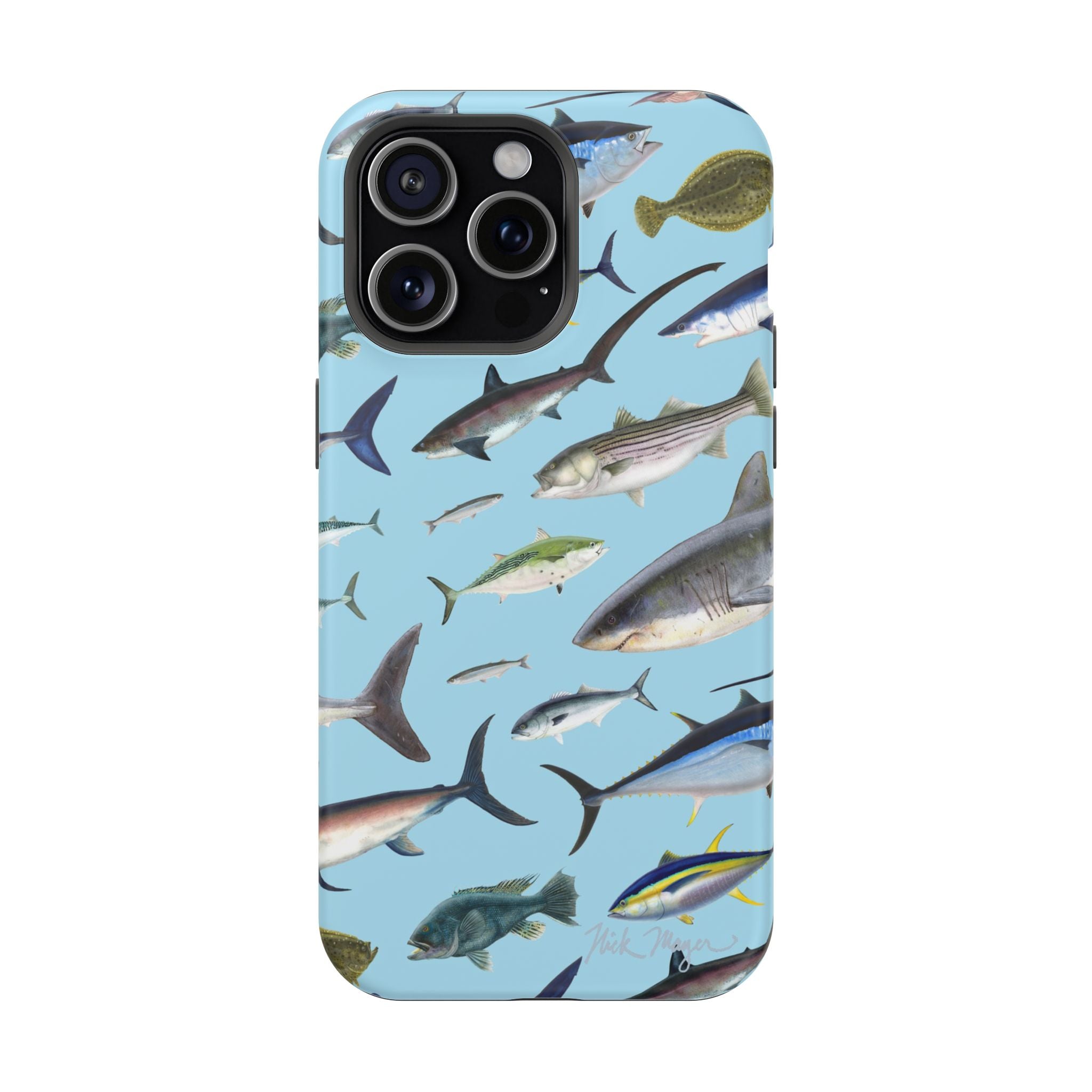 New England Fish Blue MagSafe iPhone Case