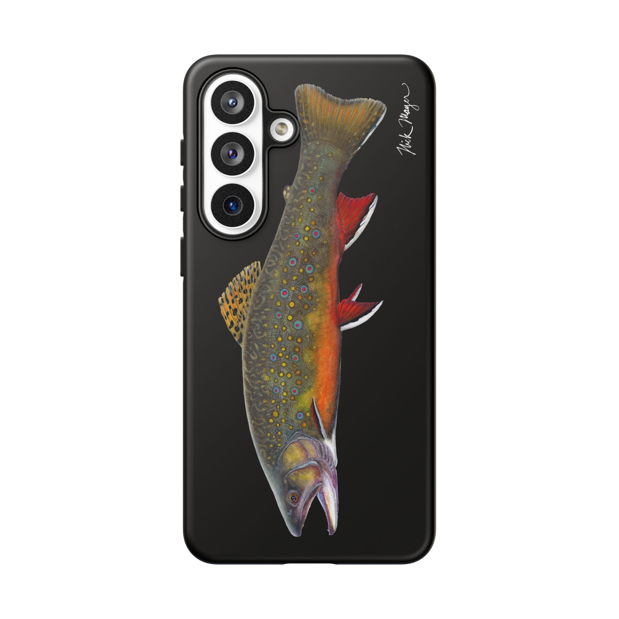 Brook Trout Black Phone Cases (Samsung) Printify